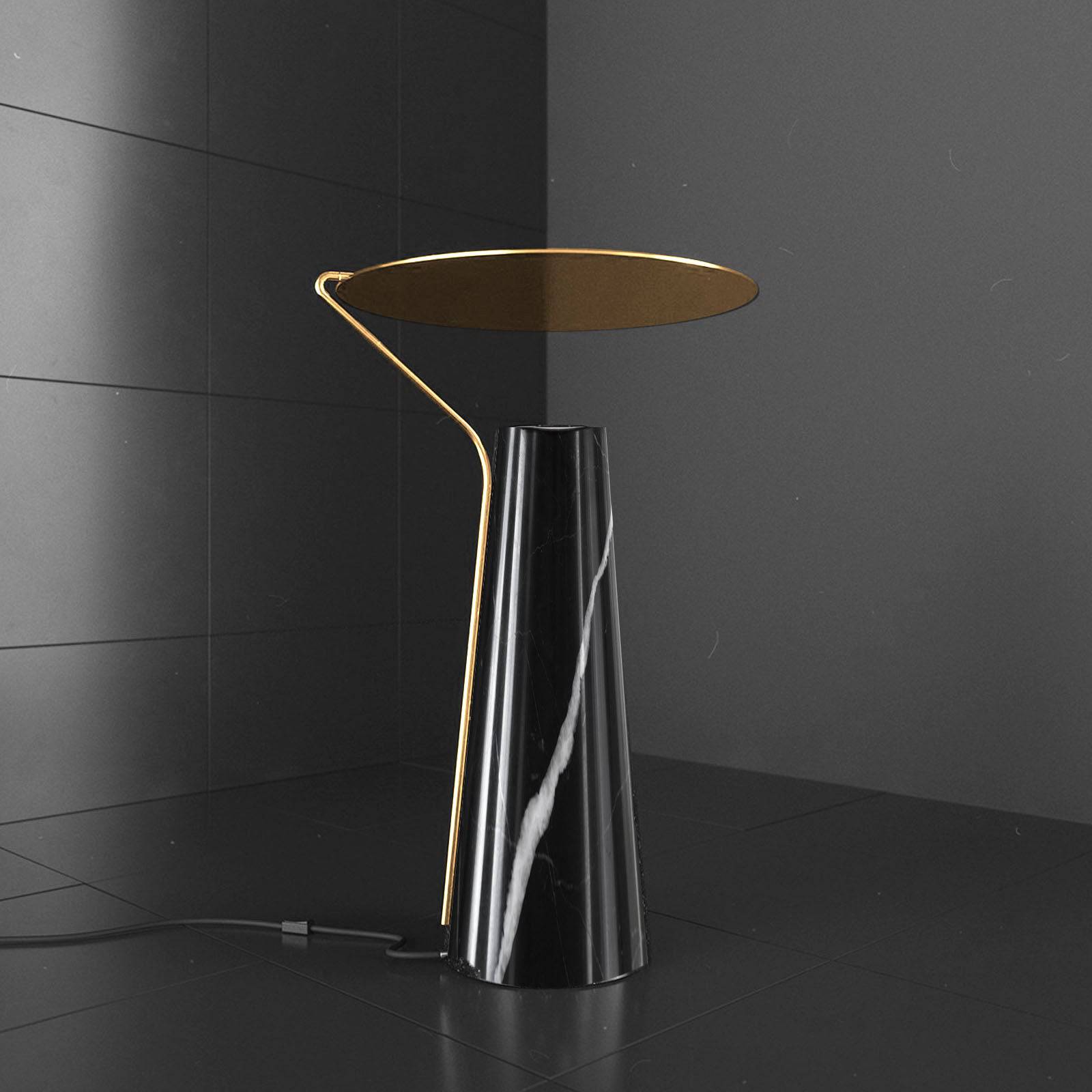 Marble Table Lamp Cy-New-066-B - Desk\table Lamps - ebarza Furniture UAE | Shop Modern Furniture in Abu Dhabi & Dubai - مفروشات ايبازرا في الامارات | تسوق اثاث عصري وديكورات مميزة في دبي وابوظبي