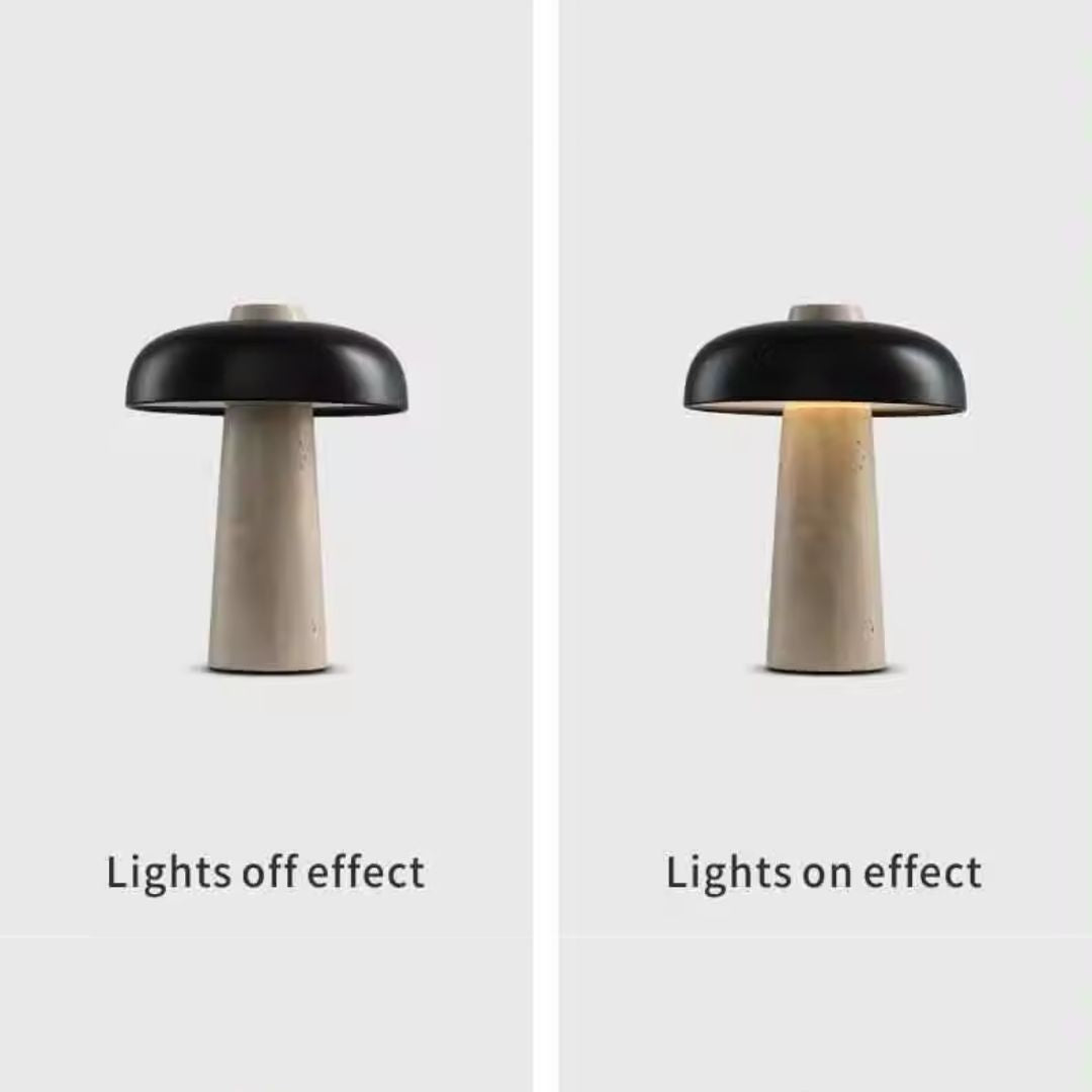 Matt Black Iron And Travertine Table Lamp MT80591-1-240 - Desk/table Lamps - ebarza Furniture UAE | Shop Modern Furniture in Abu Dhabi & Dubai - مفروشات ايبازرا في الامارات | تسوق اثاث عصري وديكورات مميزة في دبي وابوظبي