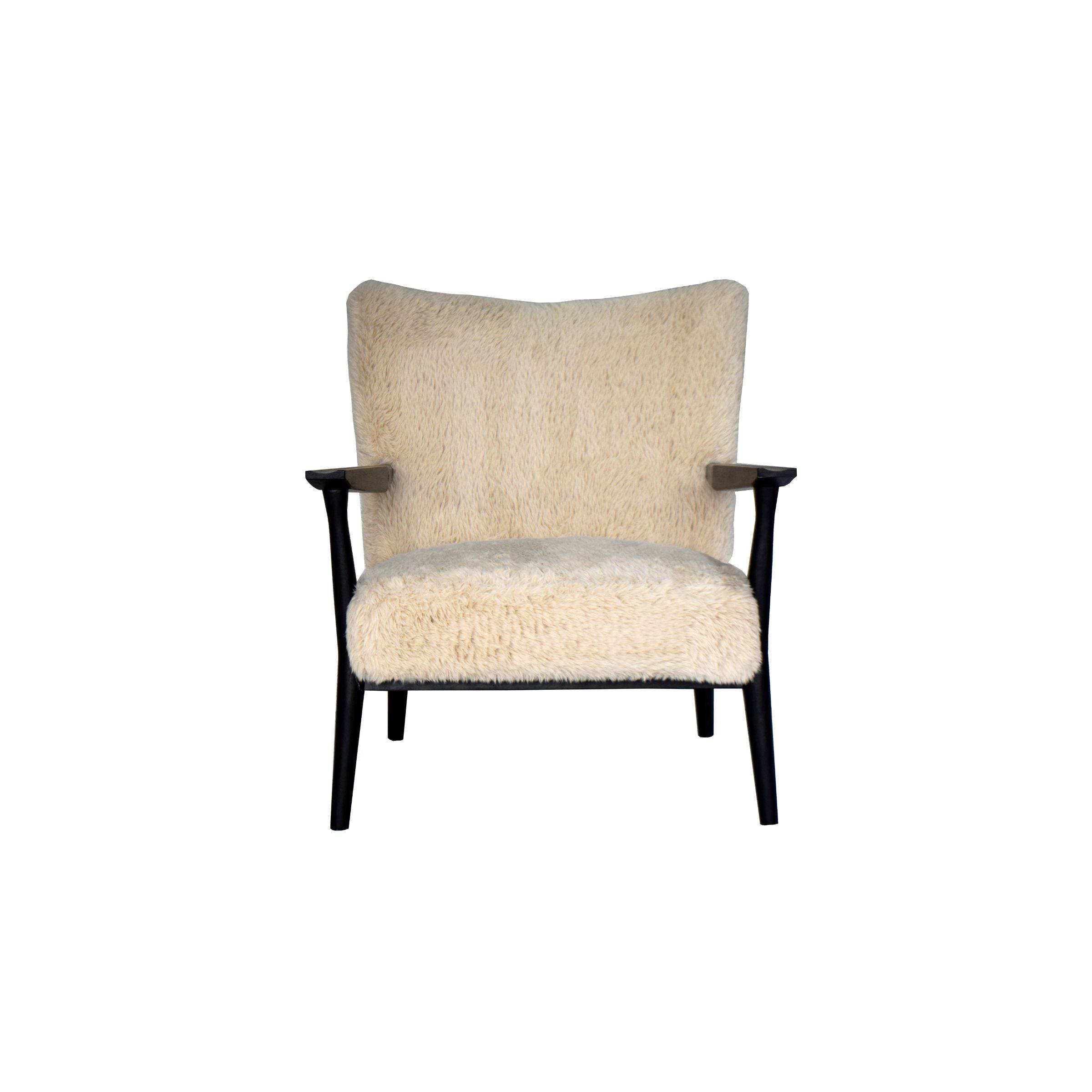 Metal Arm Accent Chair-Crème 18080E - Lounge Chairs - ebarza Furniture UAE | Shop Modern Furniture in Abu Dhabi & Dubai - مفروشات ايبازرا في الامارات | تسوق اثاث عصري وديكورات مميزة في دبي وابوظبي