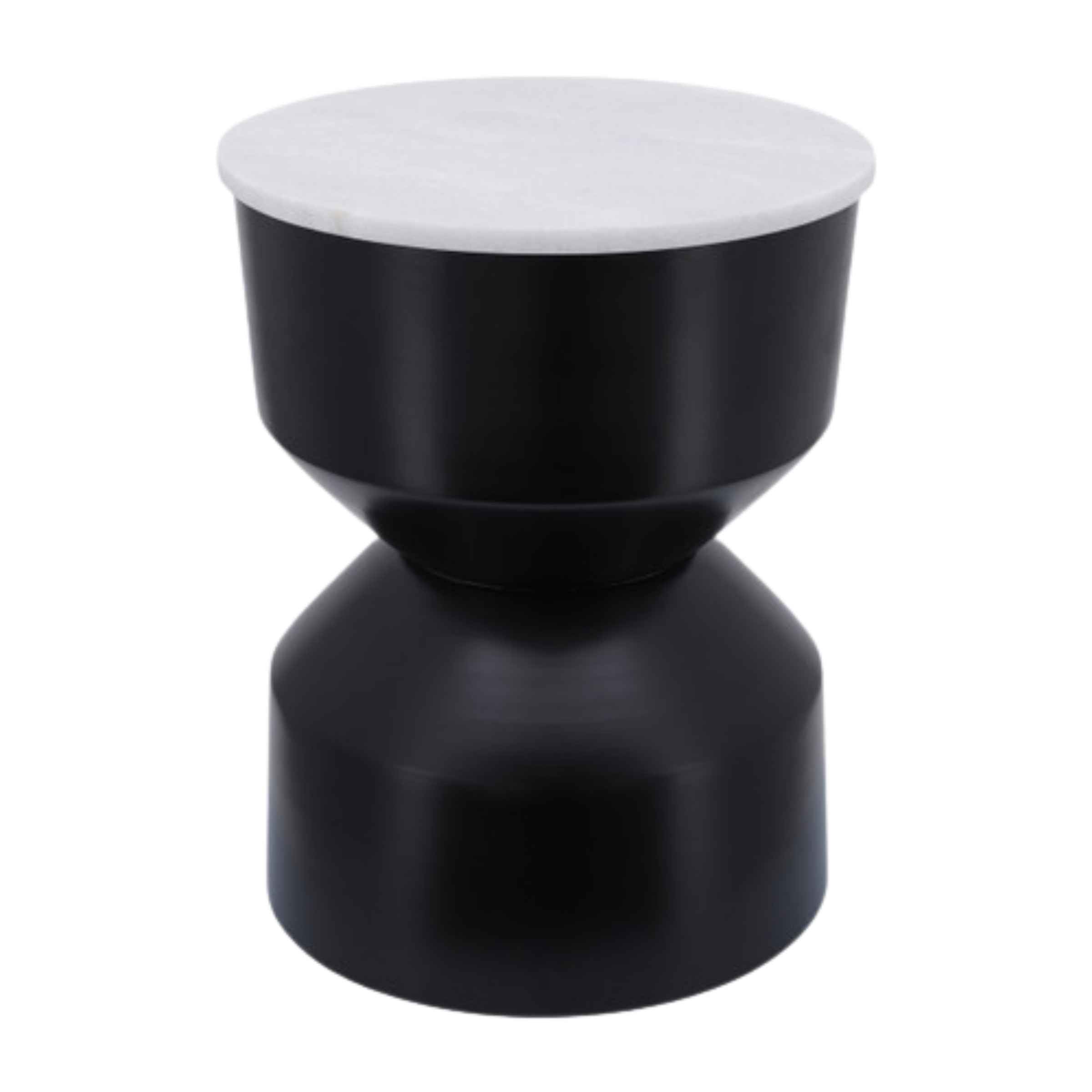 Metal Base Side Table With Marble Top 45 Cm 16221-02 - Side Tables - ebarza Furniture UAE | Shop Modern Furniture in Abu Dhabi & Dubai - مفروشات ايبازرا في الامارات | تسوق اثاث عصري وديكورات مميزة في دبي وابوظبي