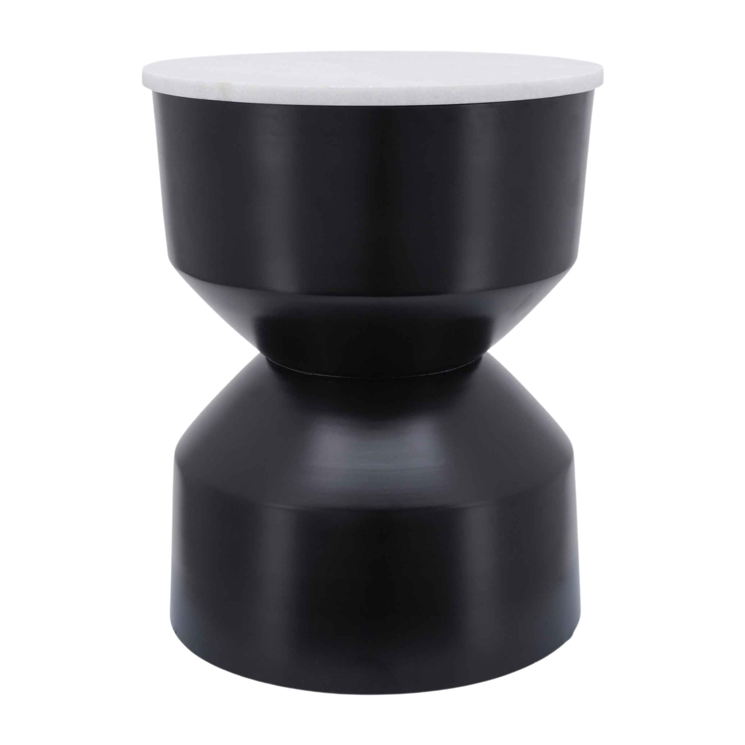 Metal Base Side Table With Marble Top 45 Cm 16221-02 - Side Tables - ebarza Furniture UAE | Shop Modern Furniture in Abu Dhabi & Dubai - مفروشات ايبازرا في الامارات | تسوق اثاث عصري وديكورات مميزة في دبي وابوظبي