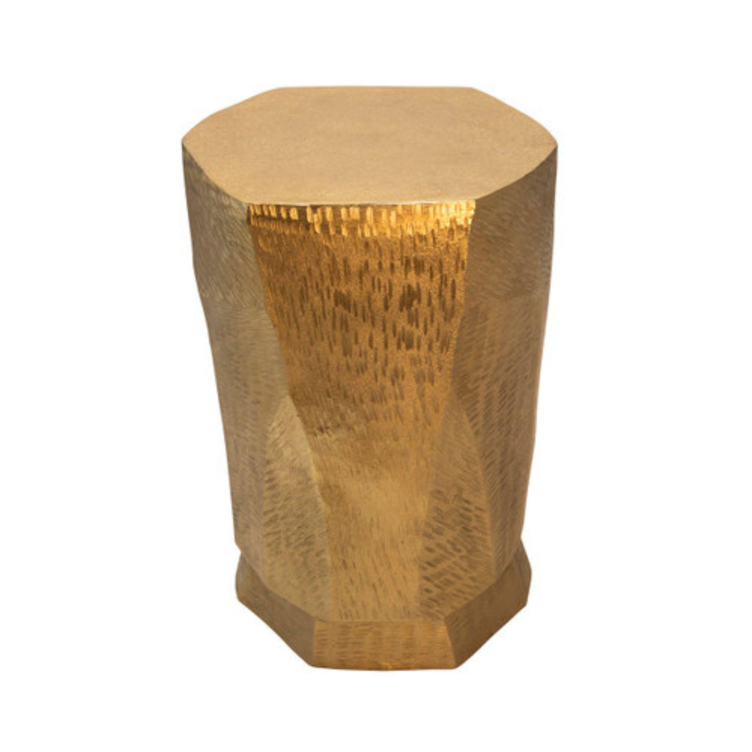 Metal Face Stool, Gold 15556-02 - Poufs - ebarza Furniture UAE | Shop Modern Furniture in Abu Dhabi & Dubai - مفروشات ايبازرا في الامارات | تسوق اثاث عصري وديكورات مميزة في دبي وابوظبي
