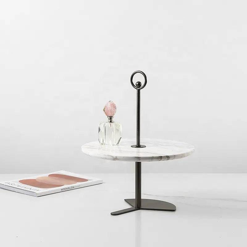 Metal & Marble Dessert Stand Fc-W2126A - Delight Plates - ebarza Furniture UAE | Shop Modern Furniture in Abu Dhabi & Dubai - مفروشات ايبازرا في الامارات | تسوق اثاث عصري وديكورات مميزة في دبي وابوظبي