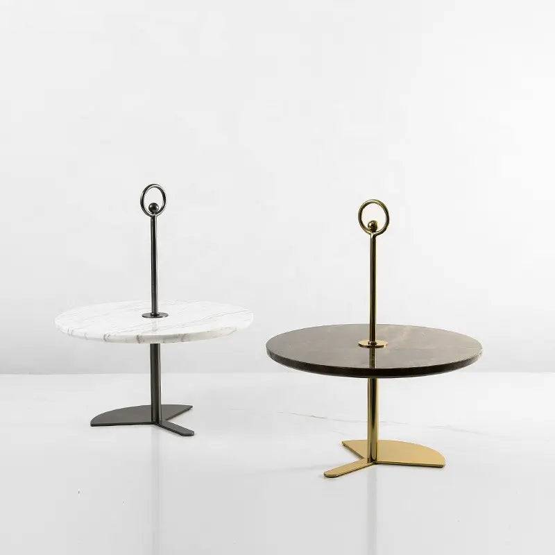 Metal & Marble Dessert Stand Fc-W2126A - Delight Plates - ebarza Furniture UAE | Shop Modern Furniture in Abu Dhabi & Dubai - مفروشات ايبازرا في الامارات | تسوق اثاث عصري وديكورات مميزة في دبي وابوظبي