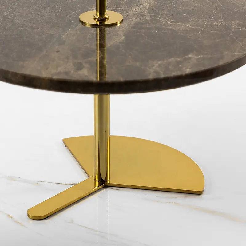 Metal & Marble Dessert Stand Fc-W2126B - Delight Plates - ebarza Furniture UAE | Shop Modern Furniture in Abu Dhabi & Dubai - مفروشات ايبازرا في الامارات | تسوق اثاث عصري وديكورات مميزة في دبي وابوظبي