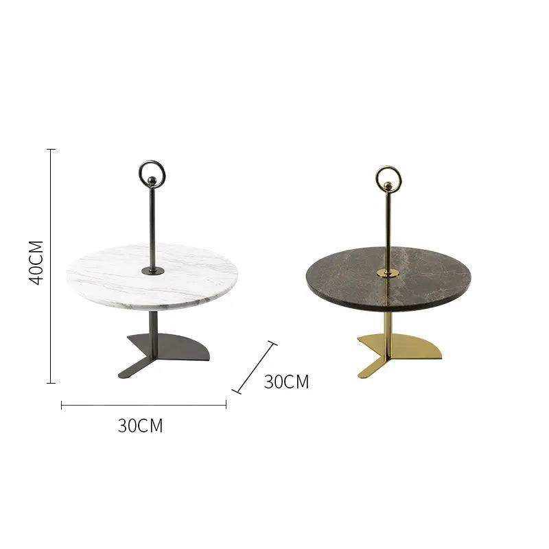 Metal & Marble Dessert Stand Fc-W2126B - Delight Plates - ebarza Furniture UAE | Shop Modern Furniture in Abu Dhabi & Dubai - مفروشات ايبازرا في الامارات | تسوق اثاث عصري وديكورات مميزة في دبي وابوظبي