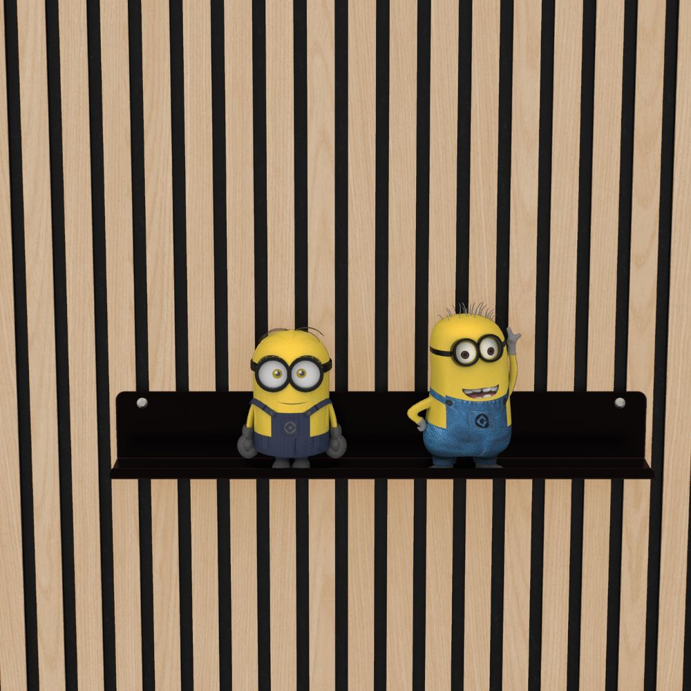 Metal Shelf - Black - DD00179 520x75.5x70mm - Wall Panels - ebarza Furniture UAE | Shop Modern Furniture in Abu Dhabi & Dubai - مفروشات ايبازرا في الامارات | تسوق اثاث عصري وديكورات مميزة في دبي وابوظبي