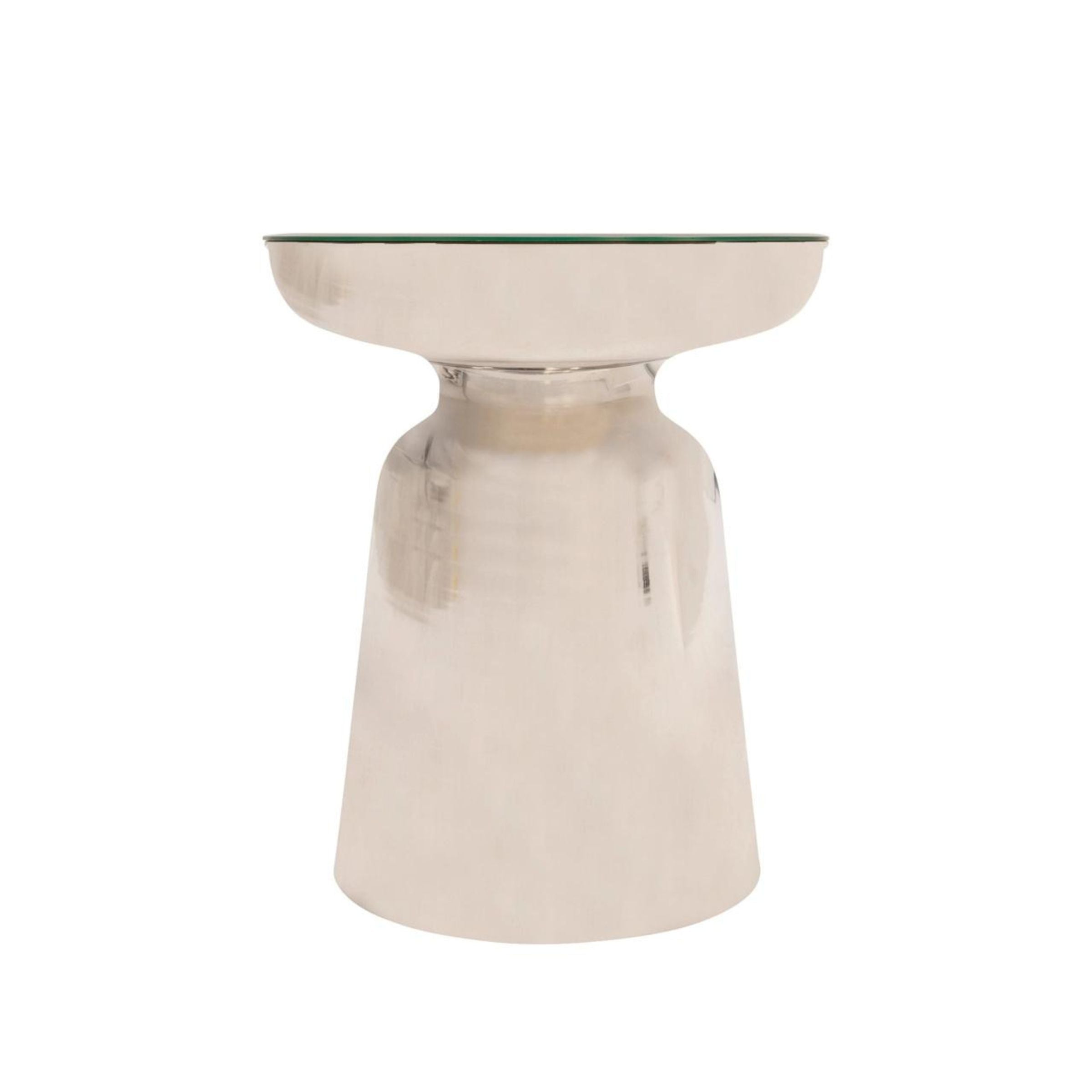 Metal Side Table With Mirror Top 15472-02 - Side Tables - ebarza Furniture UAE | Shop Modern Furniture in Abu Dhabi & Dubai - مفروشات ايبازرا في الامارات | تسوق اثاث عصري وديكورات مميزة في دبي وابوظبي