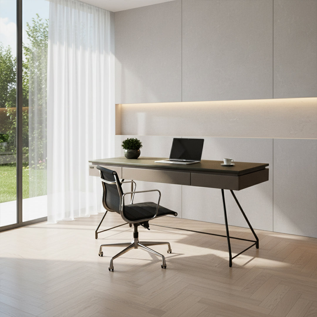 Microfiber Hard Leather Desk OD-258 - Office Desks - ebarza Furniture UAE | Shop Modern Furniture in Abu Dhabi & Dubai - مفروشات ايبازرا في الامارات | تسوق اثاث عصري وديكورات مميزة في دبي وابوظبي