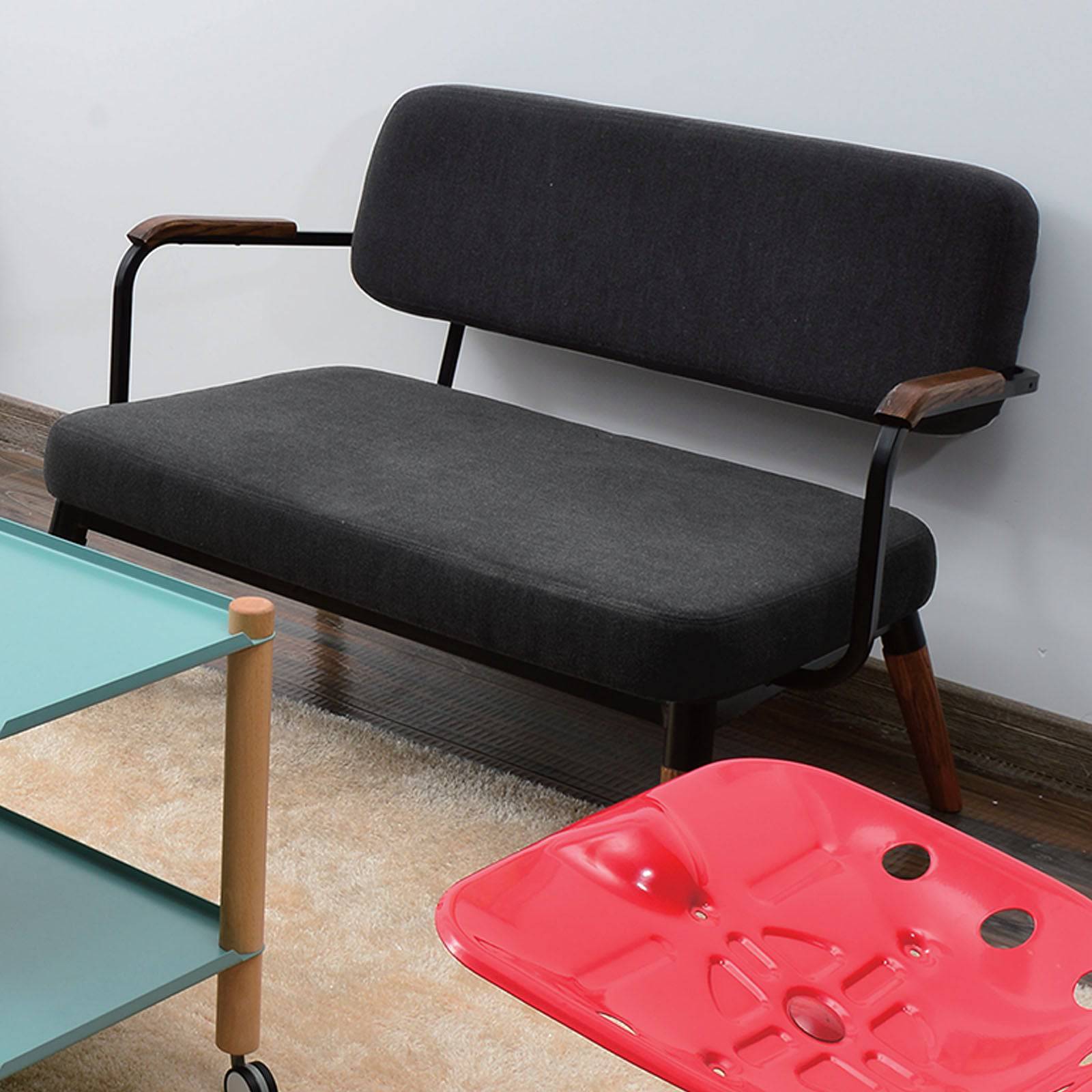 Mid Century 2 Seater Love Chair Sf-085R-Bw - Lounge Chairs - ebarza Furniture UAE | Shop Modern Furniture in Abu Dhabi & Dubai - مفروشات ايبازرا في الامارات | تسوق اثاث عصري وديكورات مميزة في دبي وابوظبي