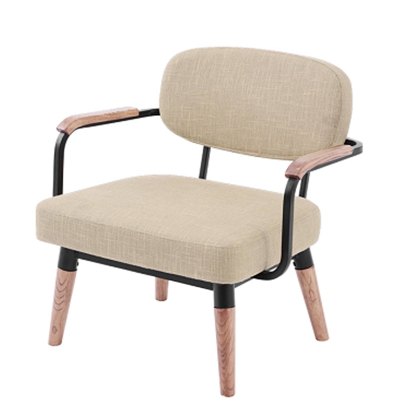 Mid Century Arm Chair Sf-085-Nbeige - Armchairs - ebarza Furniture UAE | Shop Modern Furniture in Abu Dhabi & Dubai - مفروشات ايبازرا في الامارات | تسوق اثاث عصري وديكورات مميزة في دبي وابوظبي