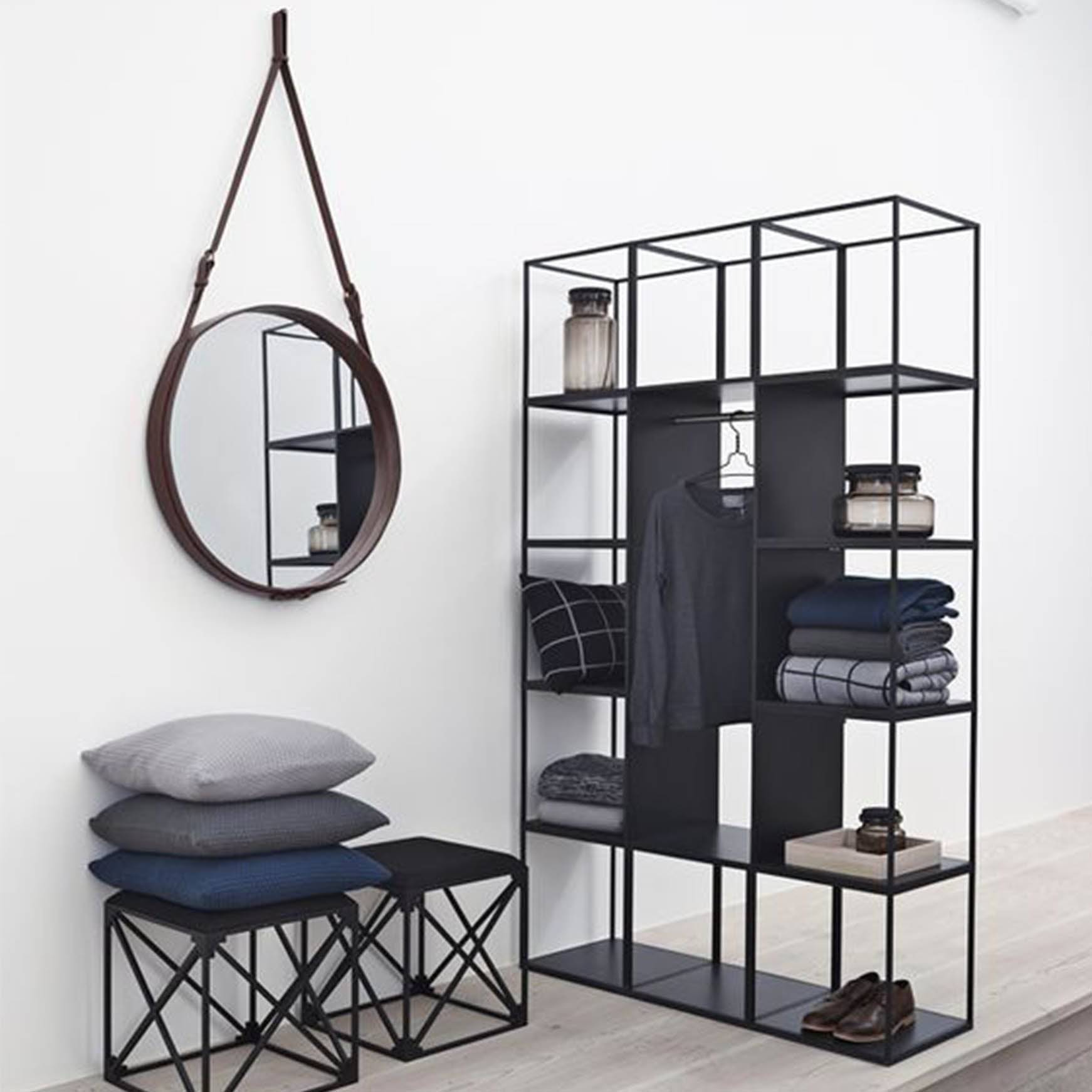 Mid Century French Style Mirror 50Cm Oa-5672-2S-B - Mirrors - ebarza Furniture UAE | Shop Modern Furniture in Abu Dhabi & Dubai - مفروشات ايبازرا في الامارات | تسوق اثاث عصري وديكورات مميزة في دبي وابوظبي