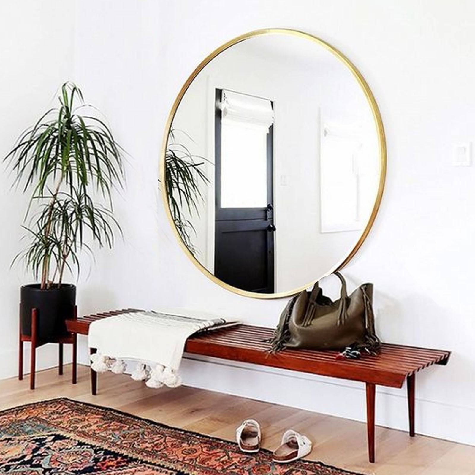 Mid Century French Style Mirror Oa-5874M-G - Mirrors - ebarza Furniture UAE | Shop Modern Furniture in Abu Dhabi & Dubai - مفروشات ايبازرا في الامارات | تسوق اثاث عصري وديكورات مميزة في دبي وابوظبي