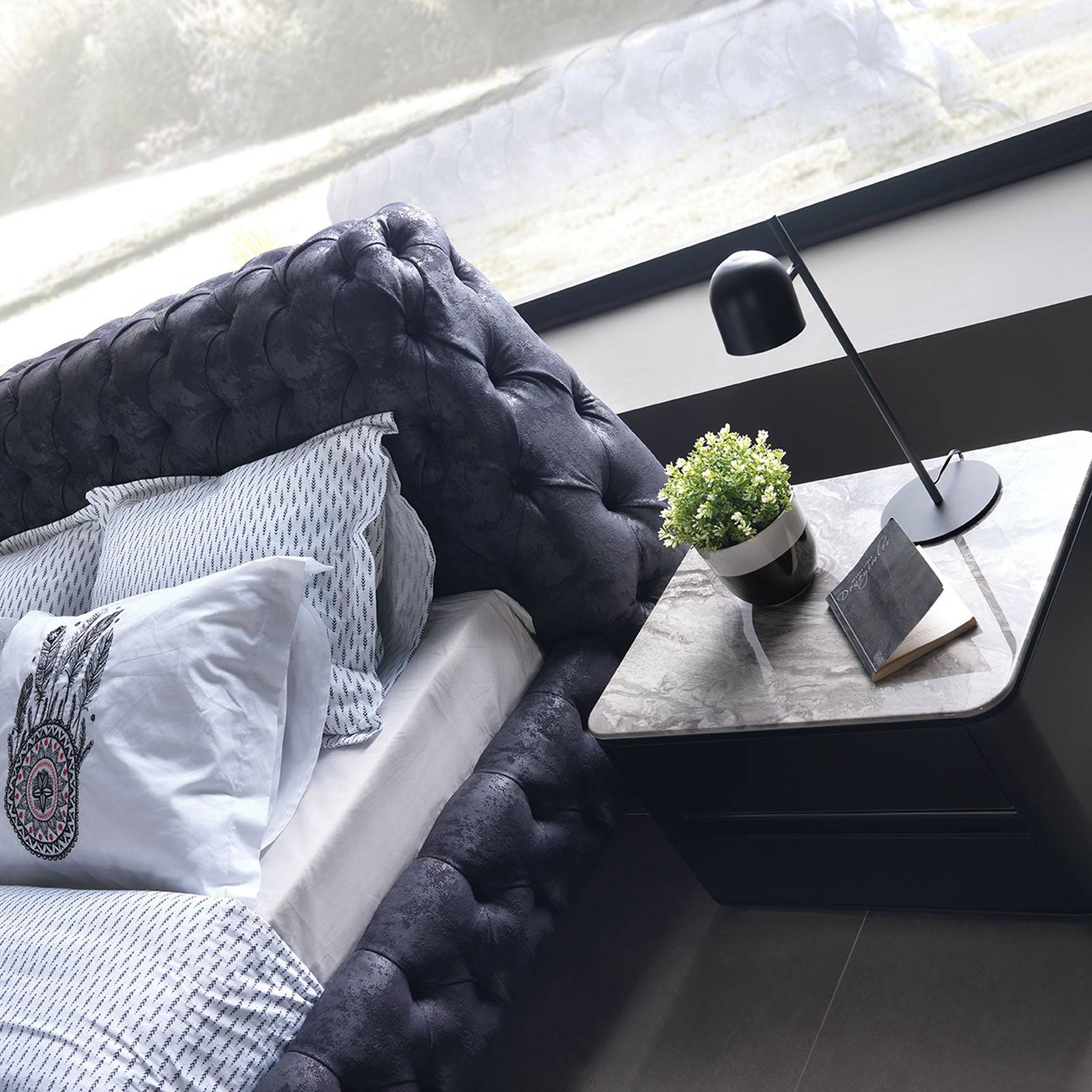 Mona Beretta Bedstead Only Beretta-Bed - Bedsteads - ebarza Furniture UAE | Shop Modern Furniture in Abu Dhabi & Dubai - مفروشات ايبازرا في الامارات | تسوق اثاث عصري وديكورات مميزة في دبي وابوظبي