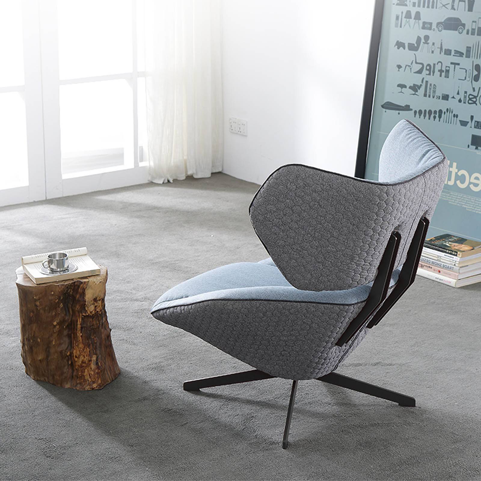 Monaco Swivel Lounge Chair LC016 2049 BL - Lounge Chairs - ebarza Furniture UAE | Shop Modern Furniture in Abu Dhabi & Dubai - مفروشات ايبازرا في الامارات | تسوق اثاث عصري وديكورات مميزة في دبي وابوظبي