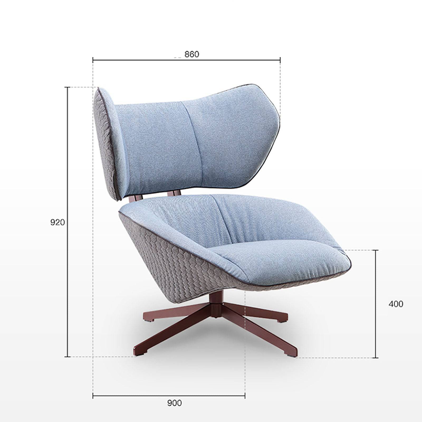 Monaco Swivel Lounge Chair LC016 2049 BL - Lounge Chairs - ebarza Furniture UAE | Shop Modern Furniture in Abu Dhabi & Dubai - مفروشات ايبازرا في الامارات | تسوق اثاث عصري وديكورات مميزة في دبي وابوظبي