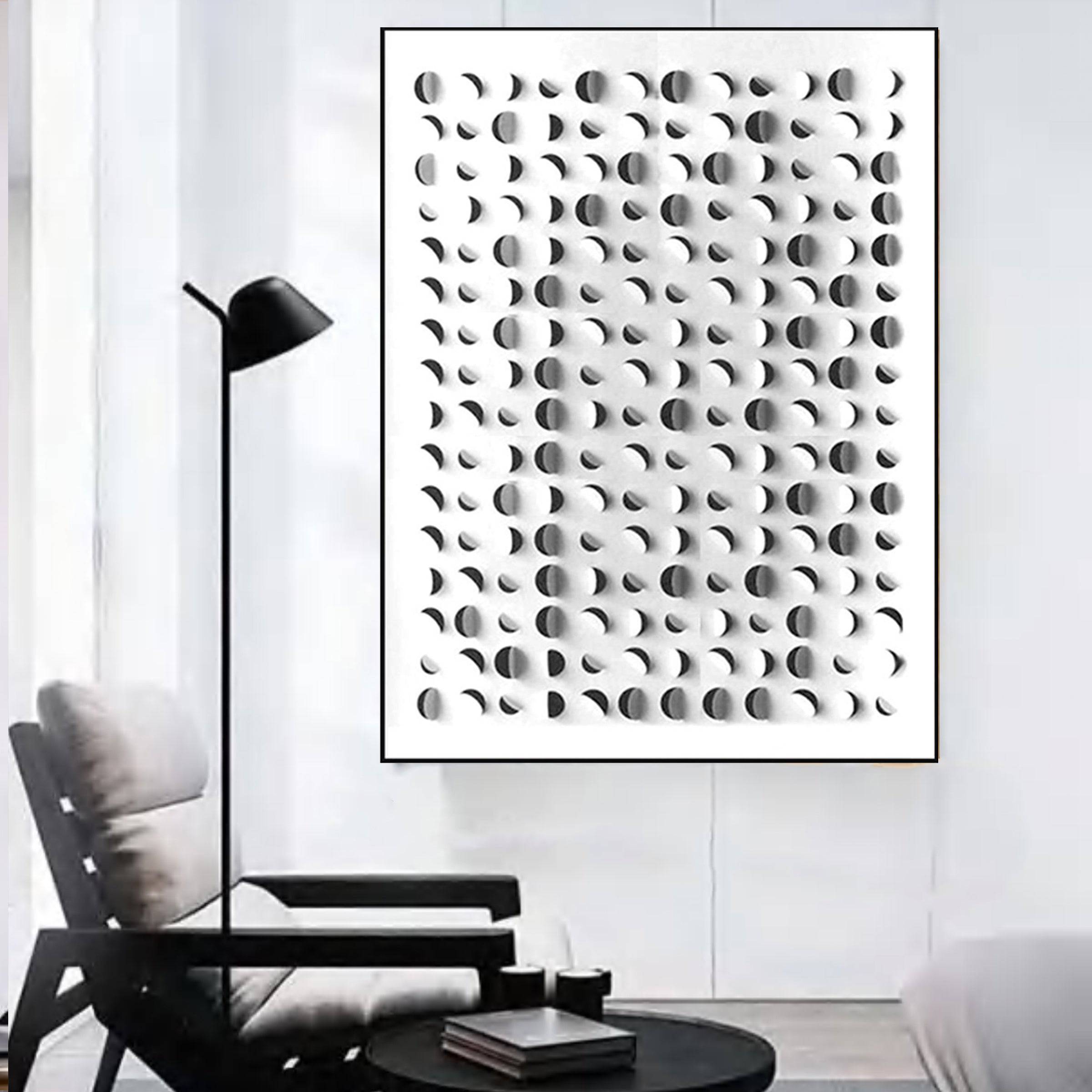 Moon Print Painting Paperboard And Aluminum Alloy Wall Art Fa-H2020A - Paintings - ebarza Furniture UAE | Shop Modern Furniture in Abu Dhabi & Dubai - مفروشات ايبازرا في الامارات | تسوق اثاث عصري وديكورات مميزة في دبي وابوظبي