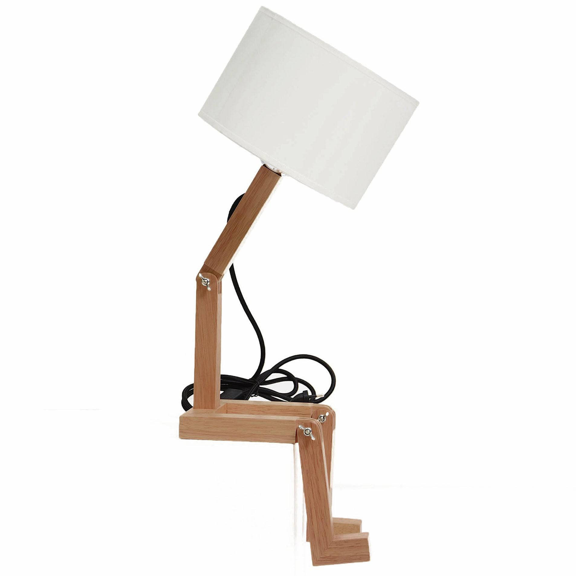 Mr.Lonley Solid Wood Table Lamp Bpmt01-W - Desk\table Lamps - ebarza Furniture UAE | Shop Modern Furniture in Abu Dhabi & Dubai - مفروشات ايبازرا في الامارات | تسوق اثاث عصري وديكورات مميزة في دبي وابوظبي