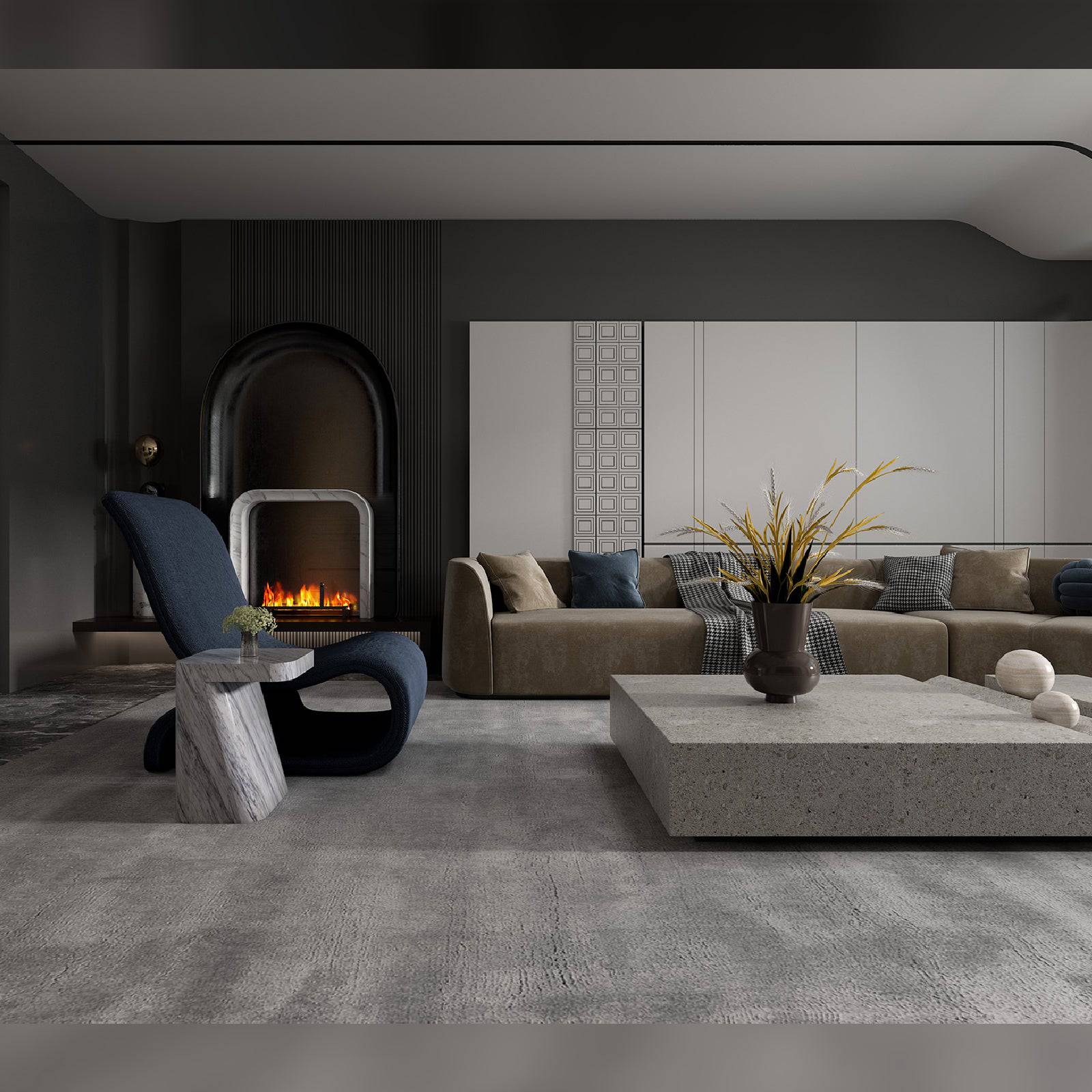 Natural Marble Side Table 323STA-Crar - Side Tables - ebarza Furniture UAE | Shop Modern Furniture in Abu Dhabi & Dubai - مفروشات ايبازرا في الامارات | تسوق اثاث عصري وديكورات مميزة في دبي وابوظبي