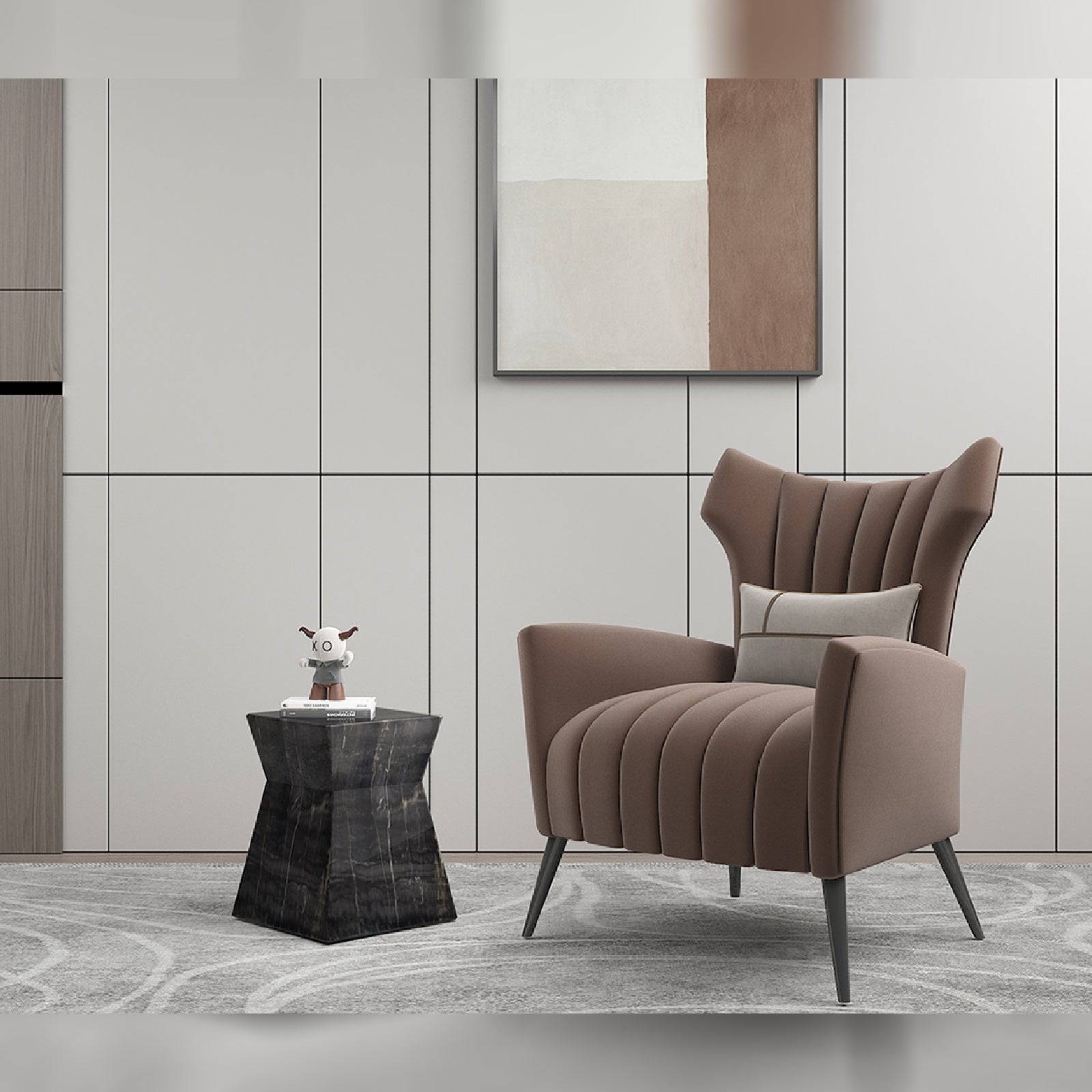 Natural Marble Side Table 378St-Amzn - Side Tables - ebarza Furniture UAE | Shop Modern Furniture in Abu Dhabi & Dubai - مفروشات ايبازرا في الامارات | تسوق اثاث عصري وديكورات مميزة في دبي وابوظبي