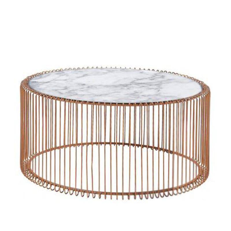 Natural Marble & Stainless Steel Table Bp8808 Brg - Coffee Tables - ebarza Furniture UAE | Shop Modern Furniture in Abu Dhabi & Dubai - مفروشات ايبازرا في الامارات | تسوق اثاث عصري وديكورات مميزة في دبي وابوظبي