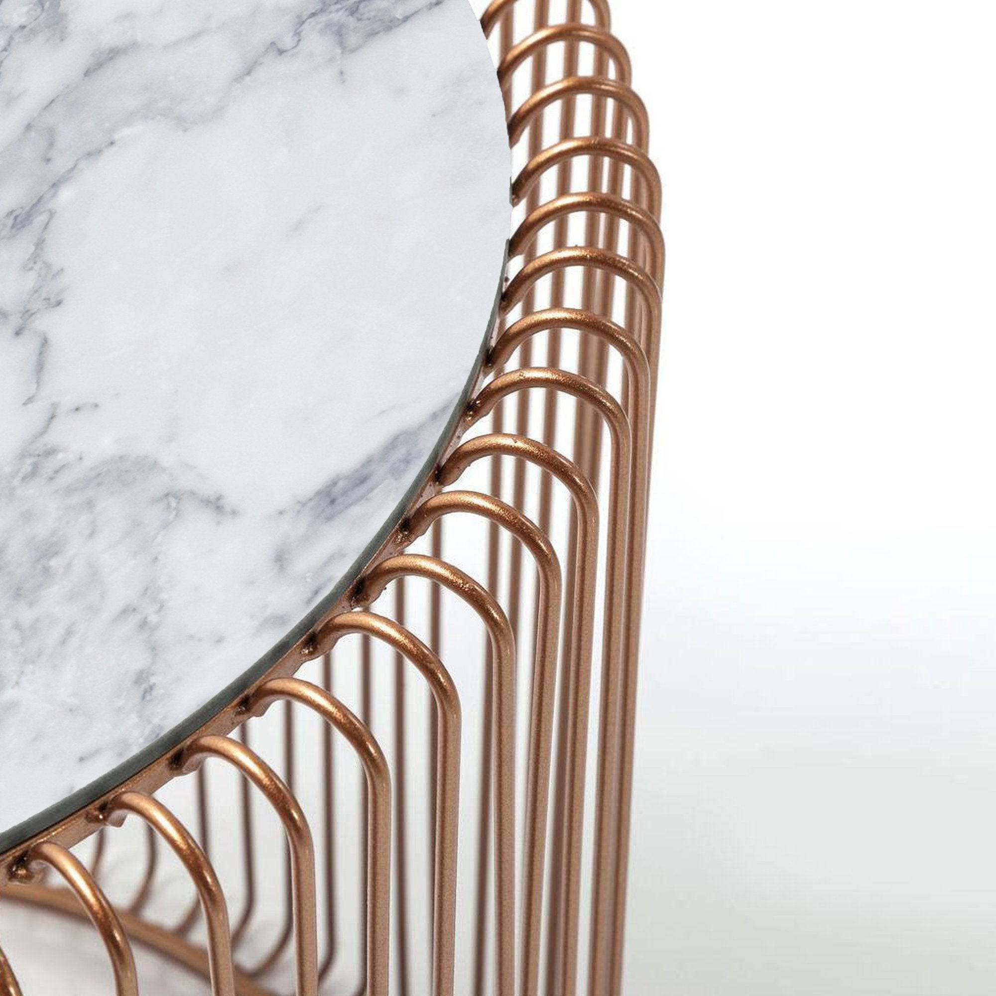 Natural Marble & Stainless Steel Table Bp8808 Brg - Coffee Tables - ebarza Furniture UAE | Shop Modern Furniture in Abu Dhabi & Dubai - مفروشات ايبازرا في الامارات | تسوق اثاث عصري وديكورات مميزة في دبي وابوظبي