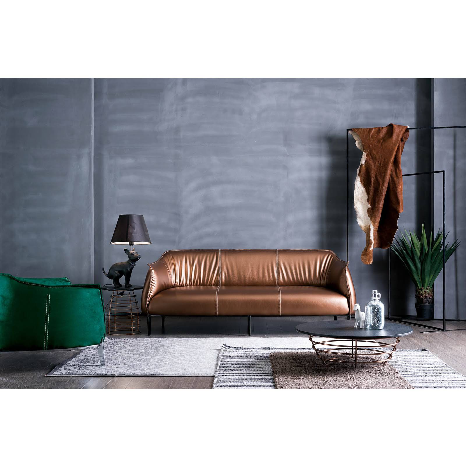 Natural Volakas Stone Table Lt009S - Side Tables - ebarza Furniture UAE | Shop Modern Furniture in Abu Dhabi & Dubai - مفروشات ايبازرا في الامارات | تسوق اثاث عصري وديكورات مميزة في دبي وابوظبي