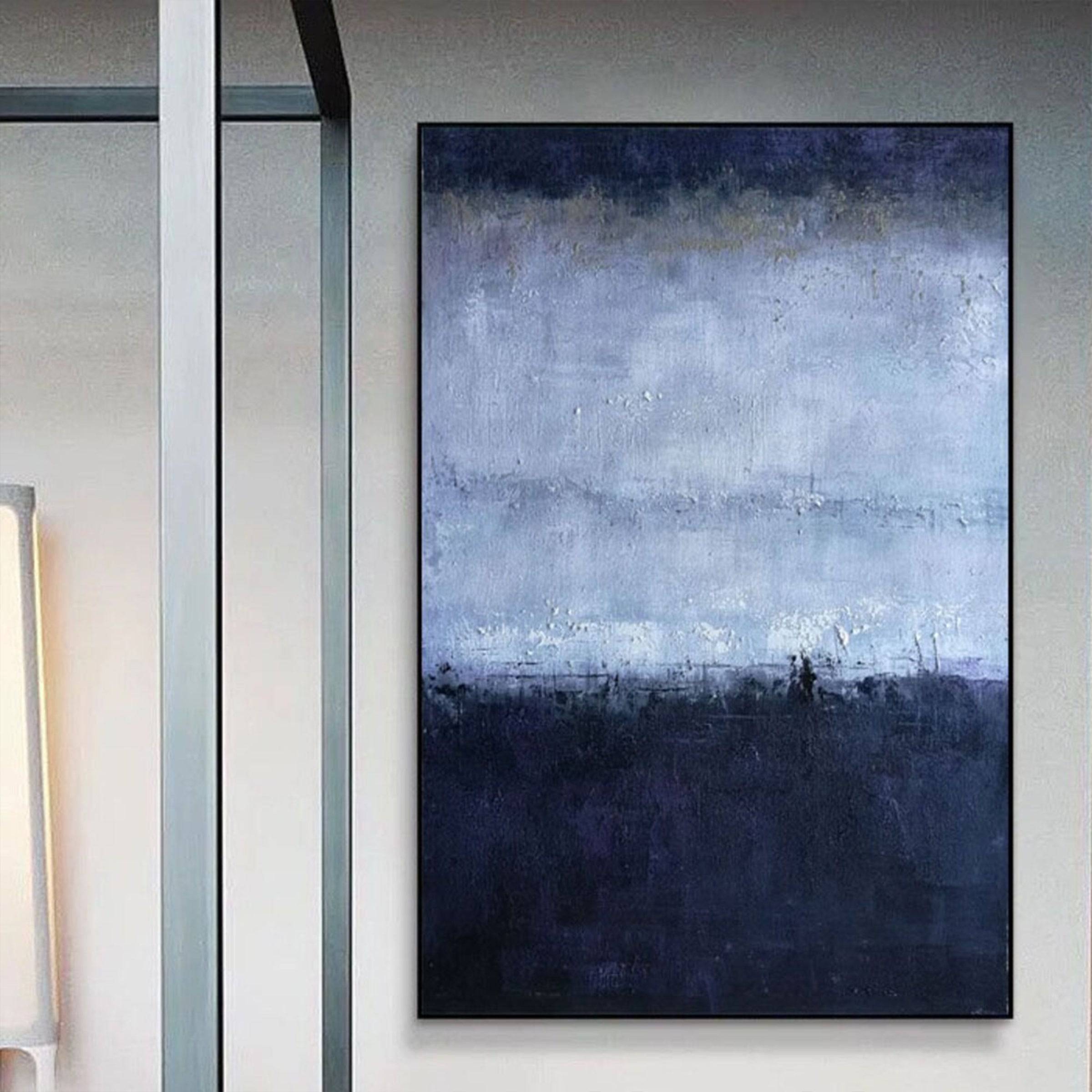 Night Darkness Hand Painted Art Painting With Black Frame 120X200 Cm Soaap0107 - Paintings - ebarza Furniture UAE | Shop Modern Furniture in Abu Dhabi & Dubai - مفروشات ايبازرا في الامارات | تسوق اثاث عصري وديكورات مميزة في دبي وابوظبي