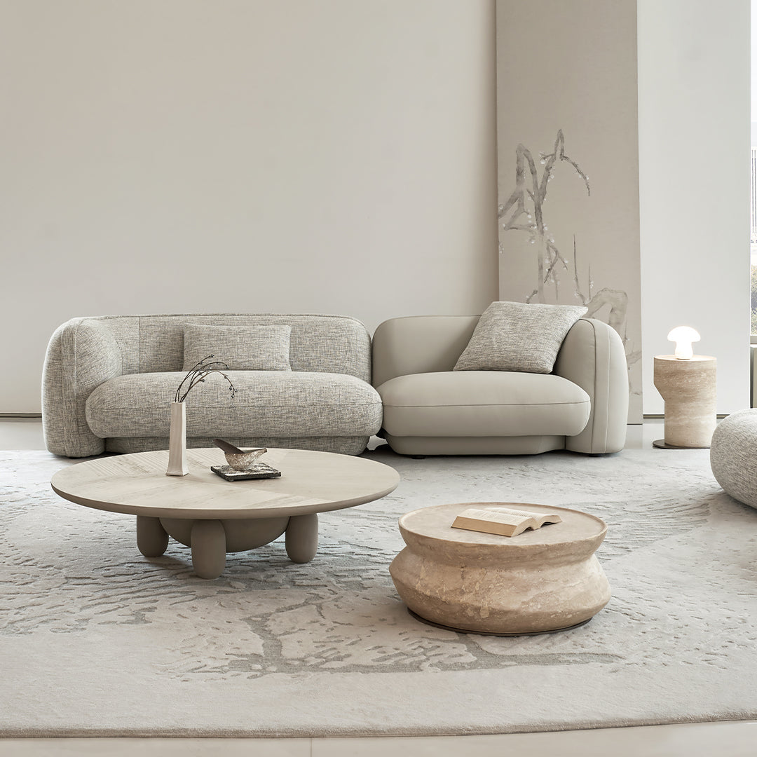 Pre-order 25 Days Delivery Nimbus Travertine Small Side Table BMCJ-BJ6070-SMALL - Side Tables - ebarza Furniture UAE | Shop Modern Furniture in Abu Dhabi & Dubai - مفروشات ايبازرا في الامارات | تسوق اثاث عصري وديكورات مميزة في دبي وابوظبي