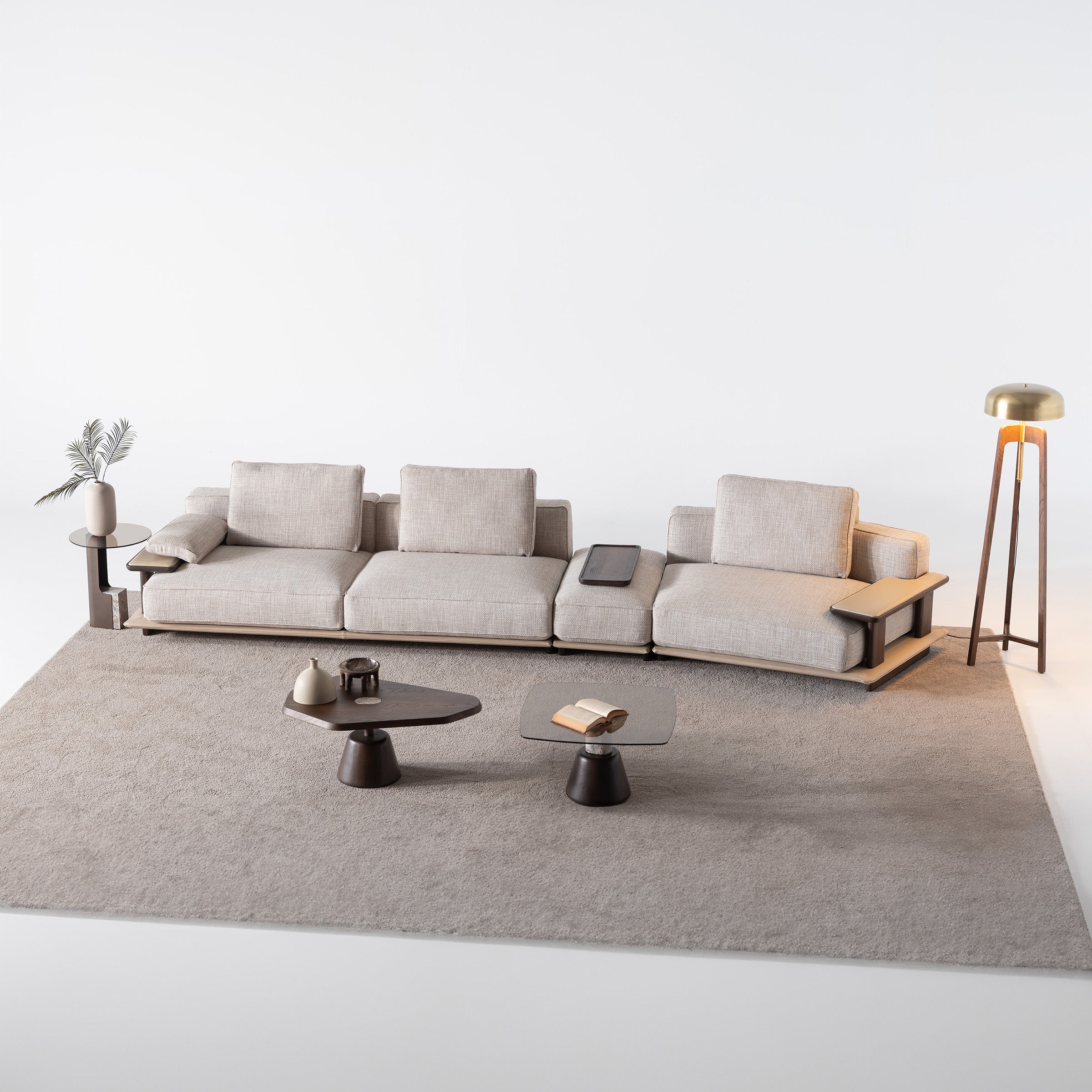 ODEON SINGLE MODULE WITH LEFT ARM 123cm for Odeon Sofa OD-L/M-ARM003 - Sofas - ebarza Furniture UAE | Shop Modern Furniture in Abu Dhabi & Dubai - مفروشات ايبازرا في الامارات | تسوق اثاث عصري وديكورات مميزة في دبي وابوظبي