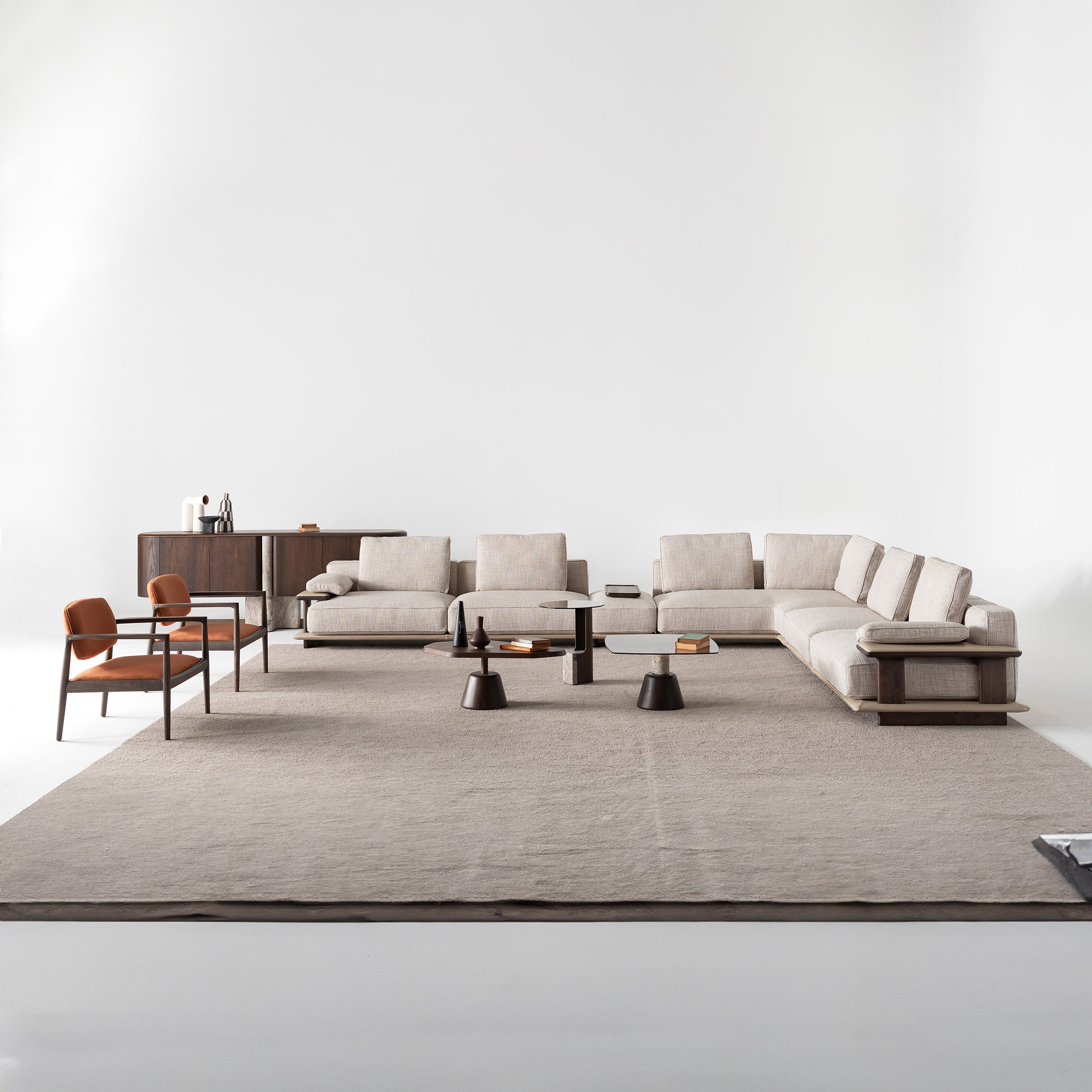 ODEON SINGLE MODULE WITH LEFT ARM 123cm for Odeon Sofa OD-L/M-ARM003 - Sofas - ebarza Furniture UAE | Shop Modern Furniture in Abu Dhabi & Dubai - مفروشات ايبازرا في الامارات | تسوق اثاث عصري وديكورات مميزة في دبي وابوظبي