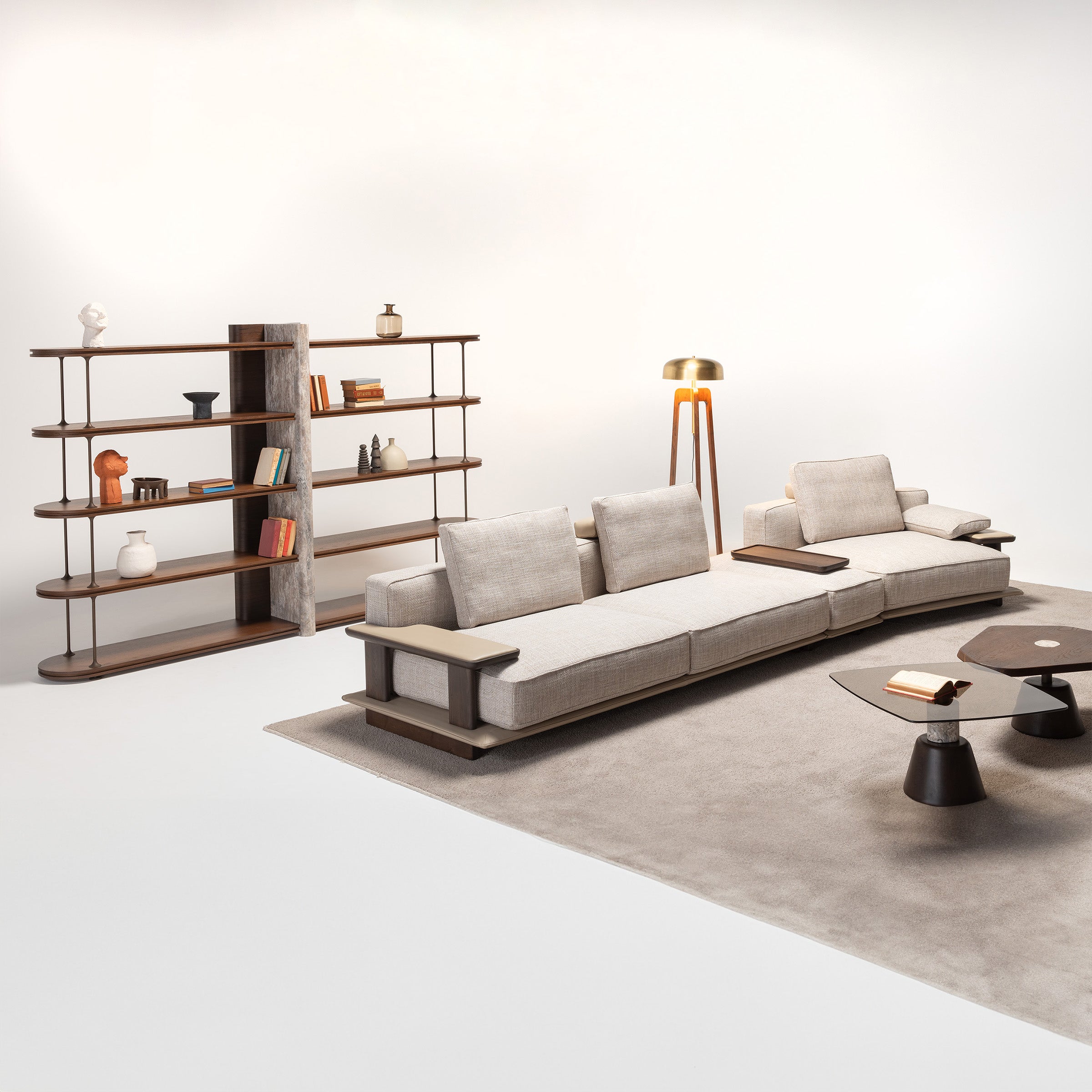 ODEON SINGLE MODULE WITH LEFT ARM 123cm for Odeon Sofa OD-L/M-ARM003 - Sofas - ebarza Furniture UAE | Shop Modern Furniture in Abu Dhabi & Dubai - مفروشات ايبازرا في الامارات | تسوق اثاث عصري وديكورات مميزة في دبي وابوظبي