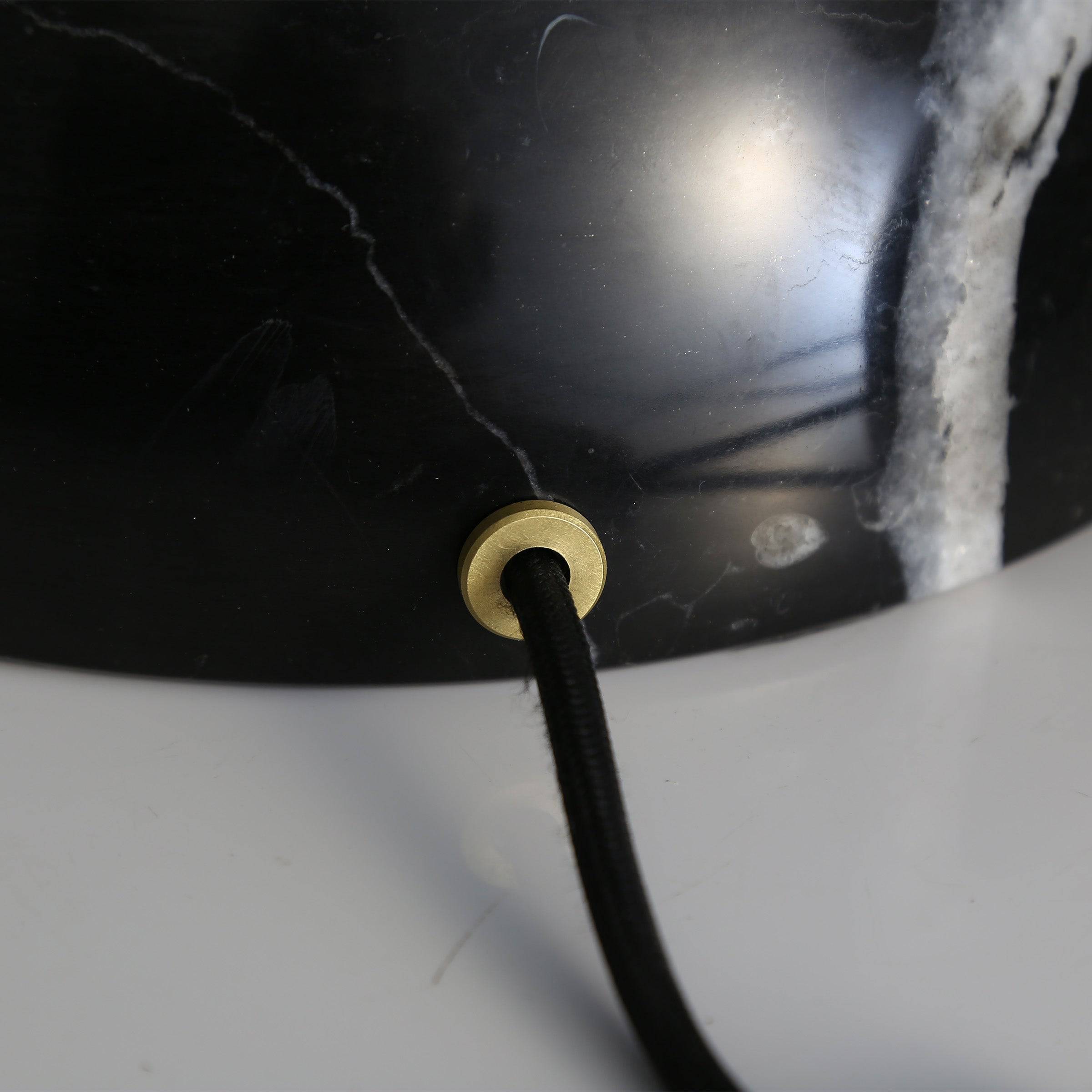 Opal Glass Shade With Black Marble Base Table Lamp 8709T-Bk - Desk\table Lamps - ebarza Furniture UAE | Shop Modern Furniture in Abu Dhabi & Dubai - مفروشات ايبازرا في الامارات | تسوق اثاث عصري وديكورات مميزة في دبي وابوظبي