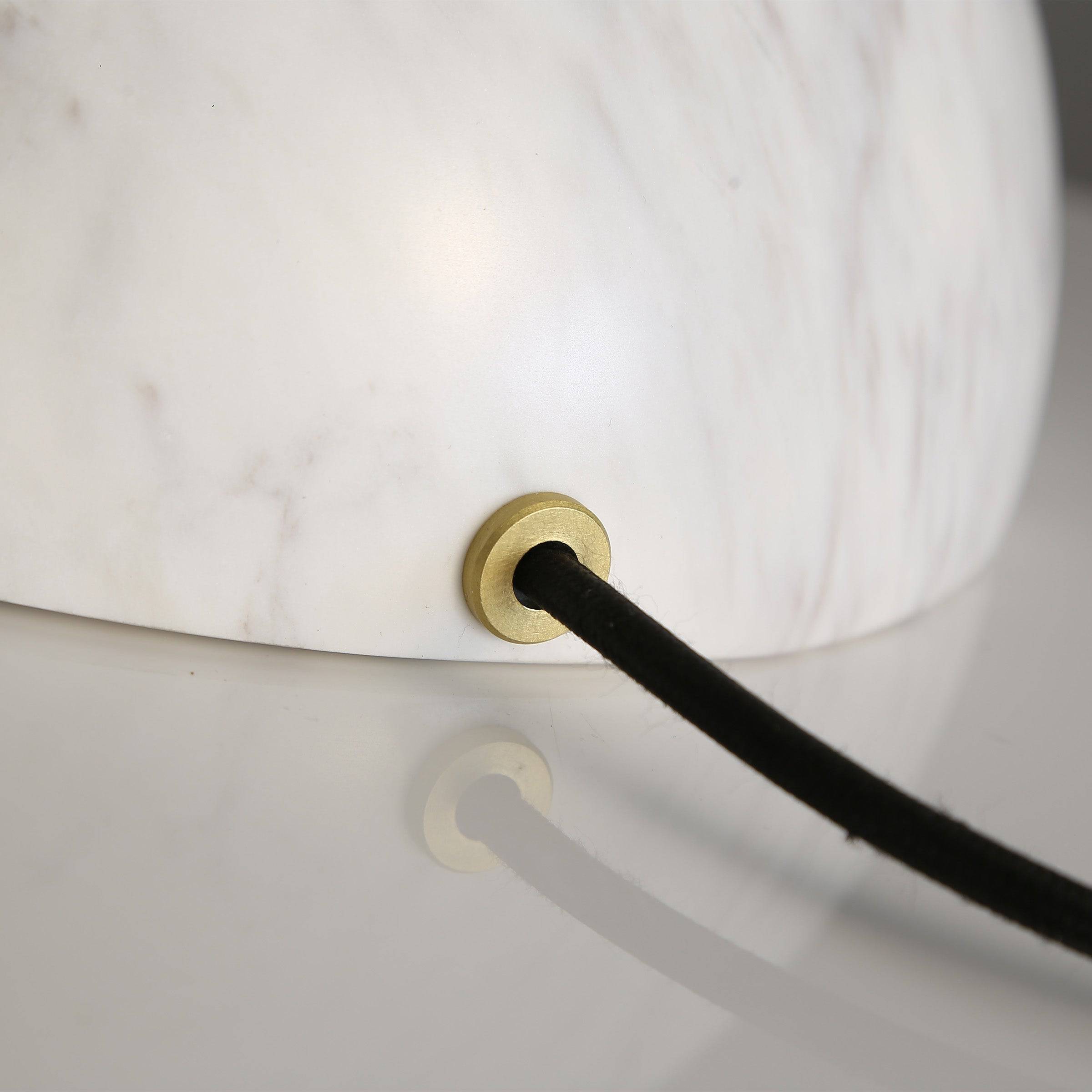 Opal Glass Shade With White Marble Base Table Lamp 8709T-We - Desk\table Lamps - ebarza Furniture UAE | Shop Modern Furniture in Abu Dhabi & Dubai - مفروشات ايبازرا في الامارات | تسوق اثاث عصري وديكورات مميزة في دبي وابوظبي