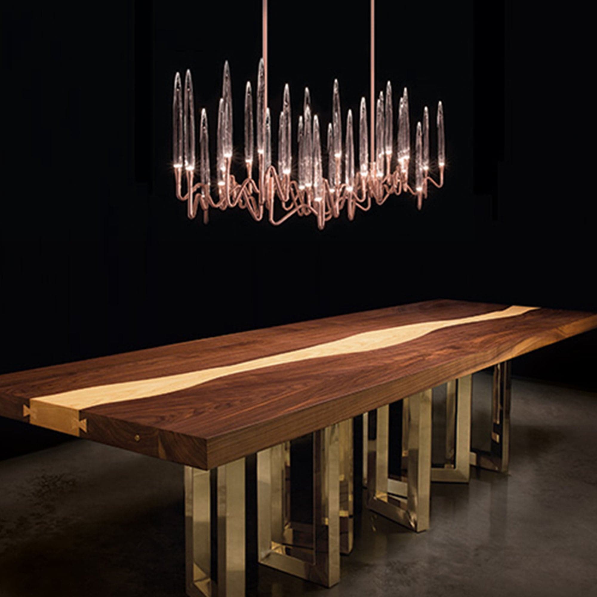 AS IS - Opus Long Chandelier Cy-New-091-Rg-YAS - DISPLAY ITEM - ebarza Furniture UAE | Shop Modern Furniture in Abu Dhabi & Dubai - مفروشات ايبازرا في الامارات | تسوق اثاث عصري وديكورات مميزة في دبي وابوظبي