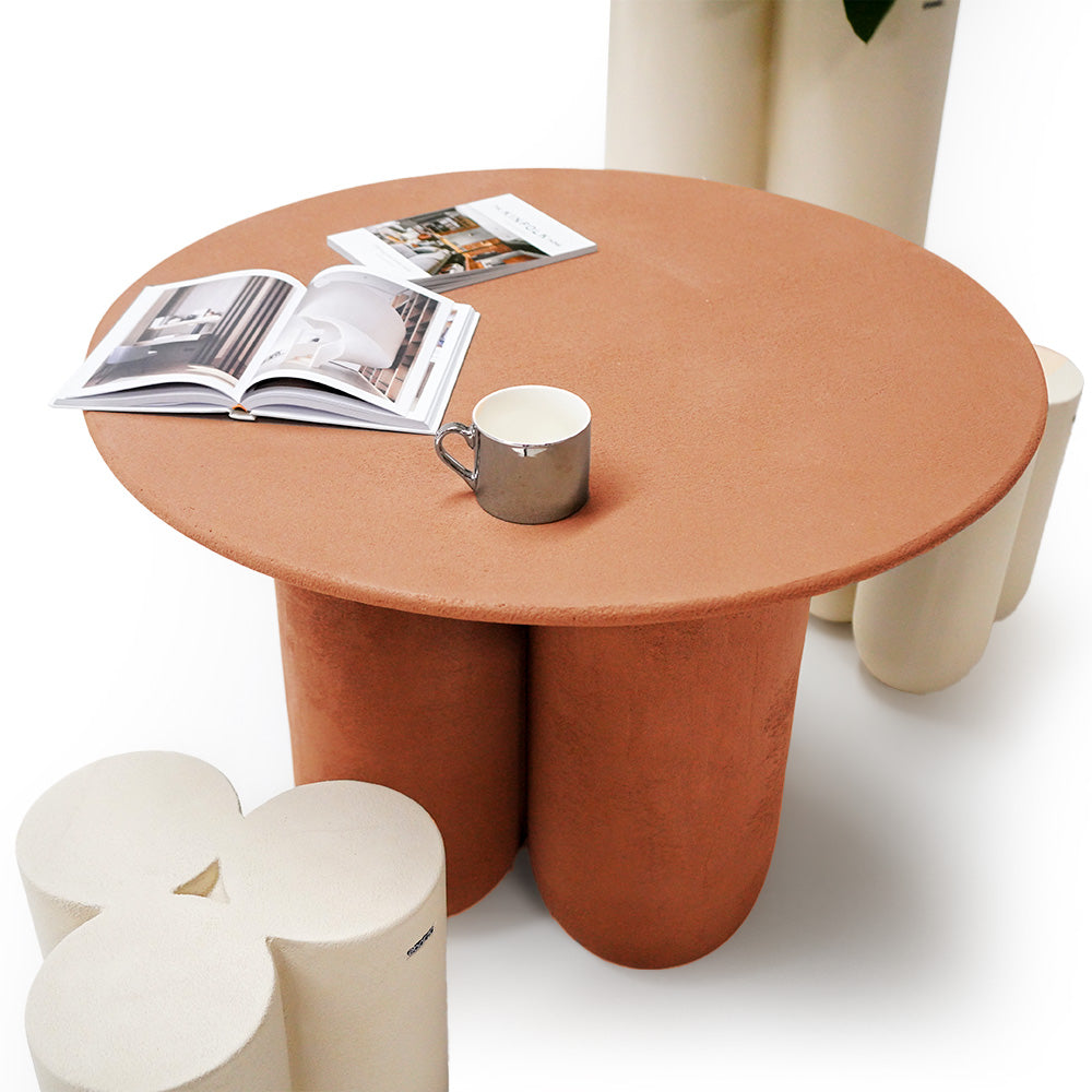 Outdoor/Indoor Clay Color Dining Table XK-0007-Clay - Outdoor Tables - ebarza Furniture UAE | Shop Modern Furniture in Abu Dhabi & Dubai - مفروشات ايبازرا في الامارات | تسوق اثاث عصري وديكورات مميزة في دبي وابوظبي
