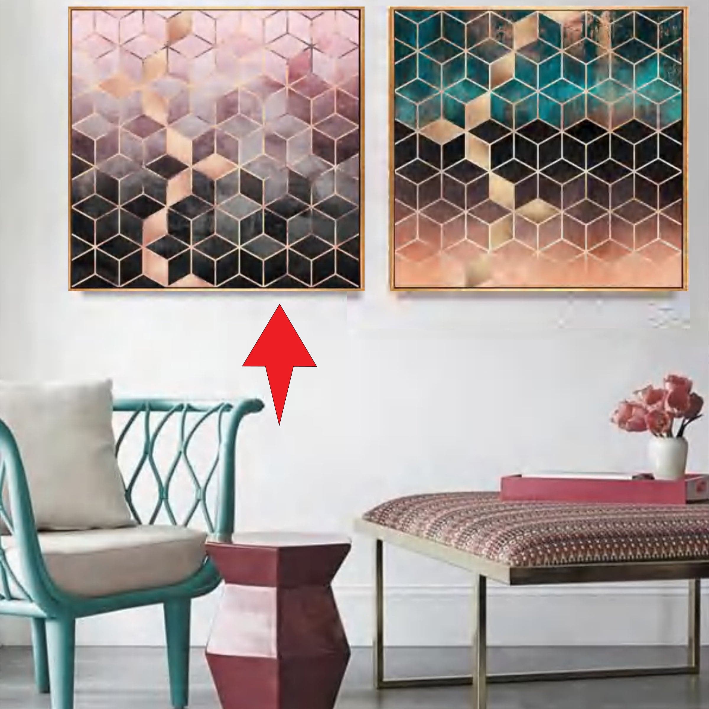 Painting Wall Art Fl-H190D - Paintings - ebarza Furniture UAE | Shop Modern Furniture in Abu Dhabi & Dubai - مفروشات ايبازرا في الامارات | تسوق اثاث عصري وديكورات مميزة في دبي وابوظبي