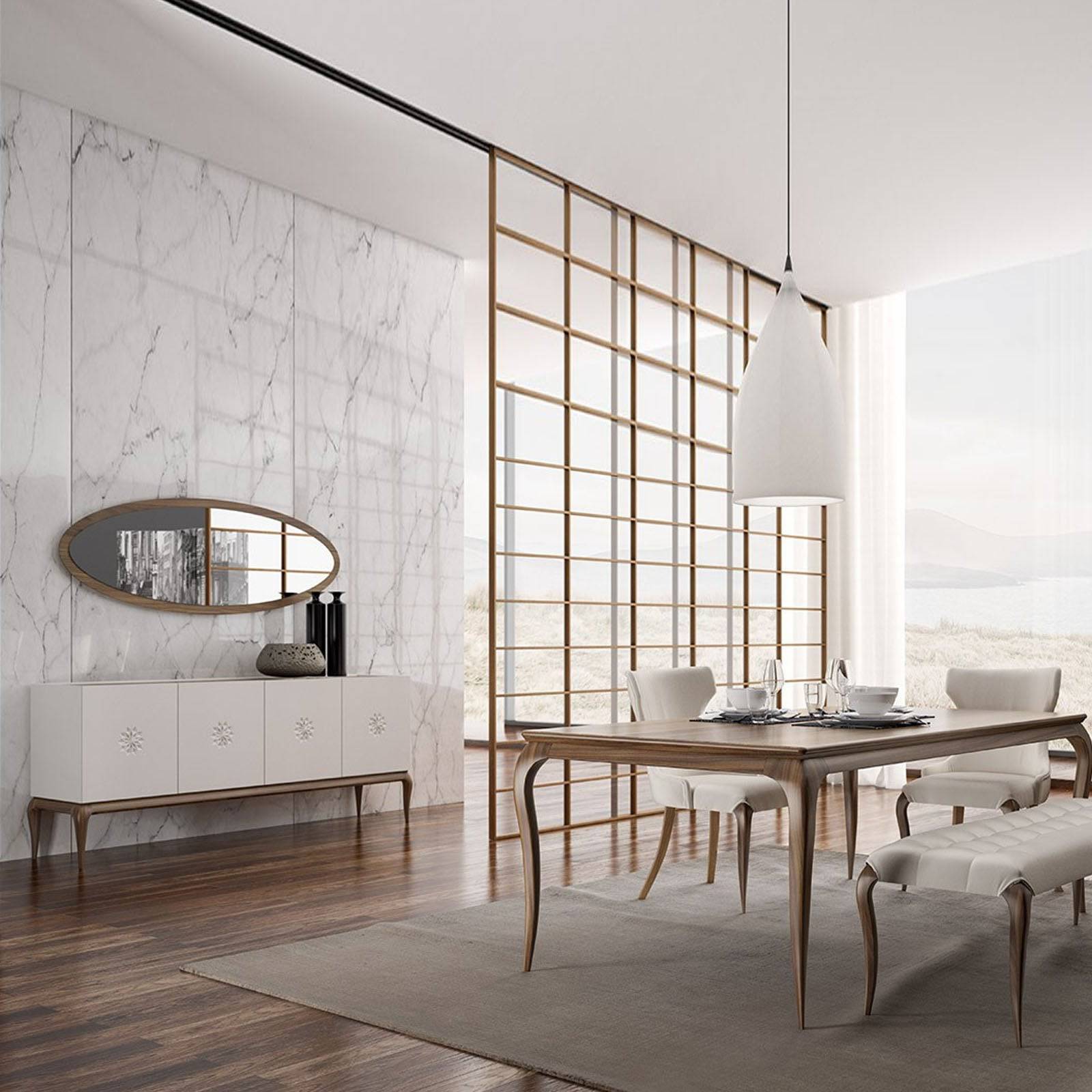 Palmira Sideboard Palm-001 - Sideboards - ebarza Furniture UAE | Shop Modern Furniture in Abu Dhabi & Dubai - مفروشات ايبازرا في الامارات | تسوق اثاث عصري وديكورات مميزة في دبي وابوظبي