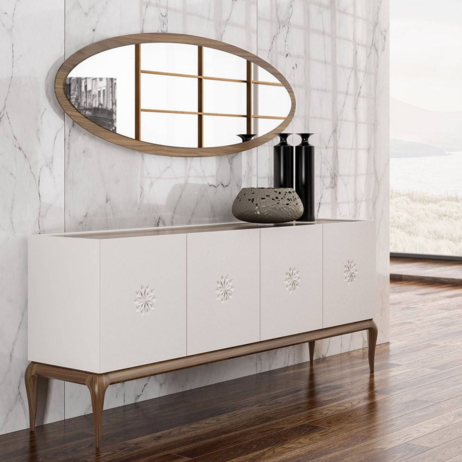Palmira Sideboard Palm-001 - Sideboards - ebarza Furniture UAE | Shop Modern Furniture in Abu Dhabi & Dubai - مفروشات ايبازرا في الامارات | تسوق اثاث عصري وديكورات مميزة في دبي وابوظبي