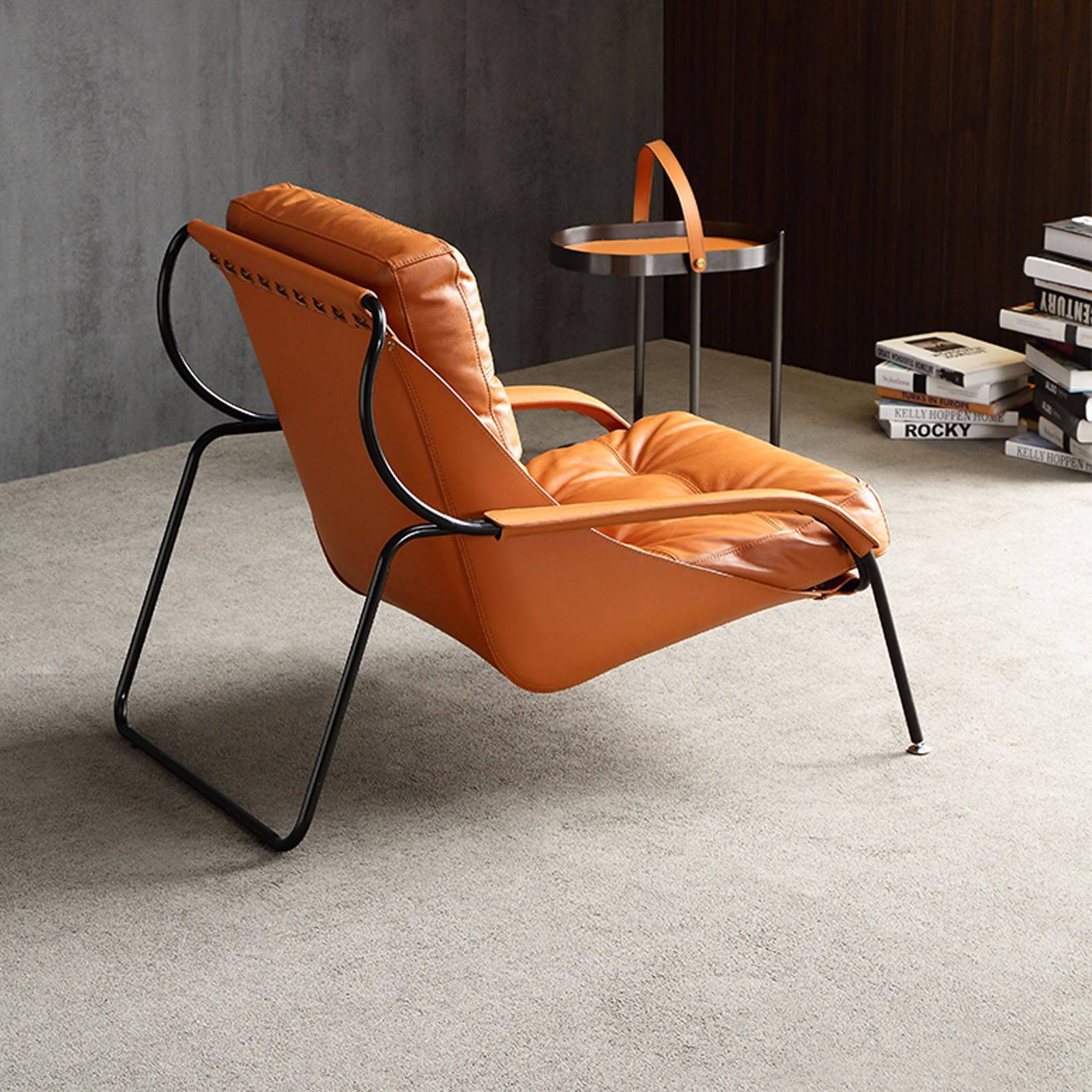 Pavia Lounge Chair LC042-OR - Lounge Chairs - ebarza Furniture UAE | Shop Modern Furniture in Abu Dhabi & Dubai - مفروشات ايبازرا في الامارات | تسوق اثاث عصري وديكورات مميزة في دبي وابوظبي