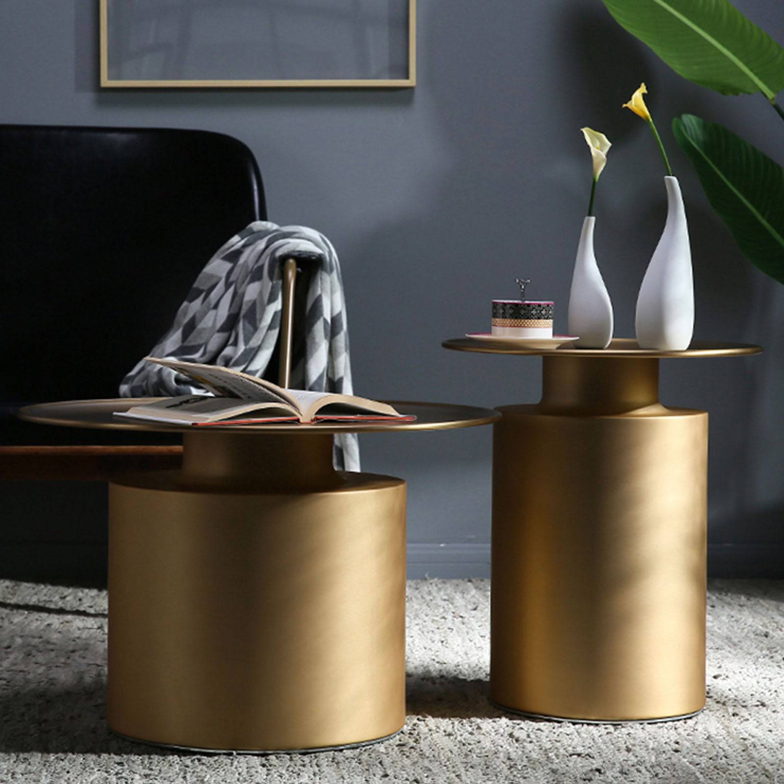 Pedro Side Table Ct8488-45-G - Side Tables - ebarza Furniture UAE | Shop Modern Furniture in Abu Dhabi & Dubai - مفروشات ايبازرا في الامارات | تسوق اثاث عصري وديكورات مميزة في دبي وابوظبي