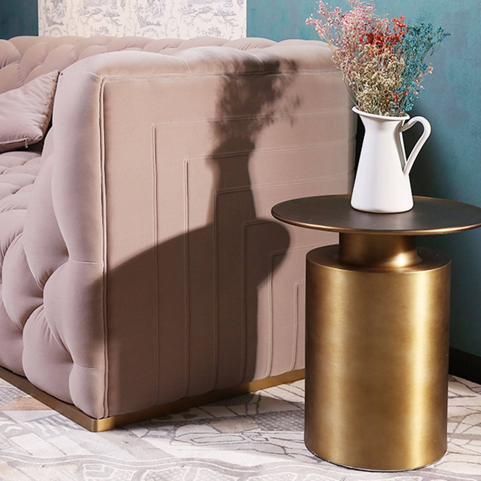 Pedro Side Table Ct8488-45-G - Side Tables - ebarza Furniture UAE | Shop Modern Furniture in Abu Dhabi & Dubai - مفروشات ايبازرا في الامارات | تسوق اثاث عصري وديكورات مميزة في دبي وابوظبي