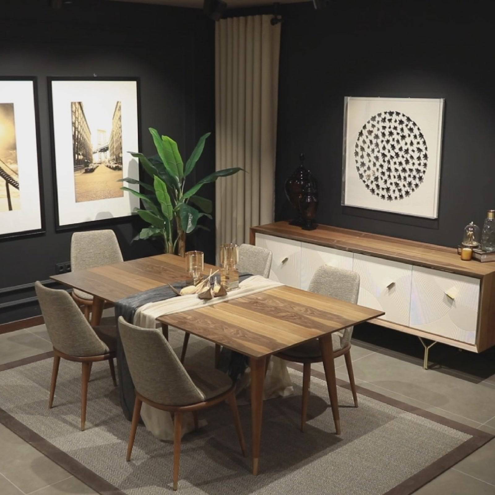 Pena Extendable Dining Table Pena-Dinextand - Dining Tables - ebarza Furniture UAE | Shop Modern Furniture in Abu Dhabi & Dubai - مفروشات ايبازرا في الامارات | تسوق اثاث عصري وديكورات مميزة في دبي وابوظبي