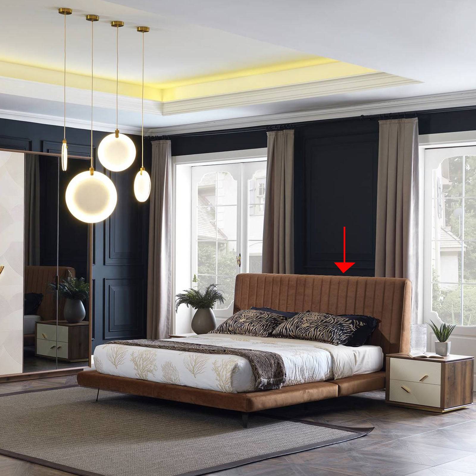 Pena Queen Size Bedstead Pena-Bed006 - Bedsteads - ebarza Furniture UAE | Shop Modern Furniture in Abu Dhabi & Dubai - مفروشات ايبازرا في الامارات | تسوق اثاث عصري وديكورات مميزة في دبي وابوظبي