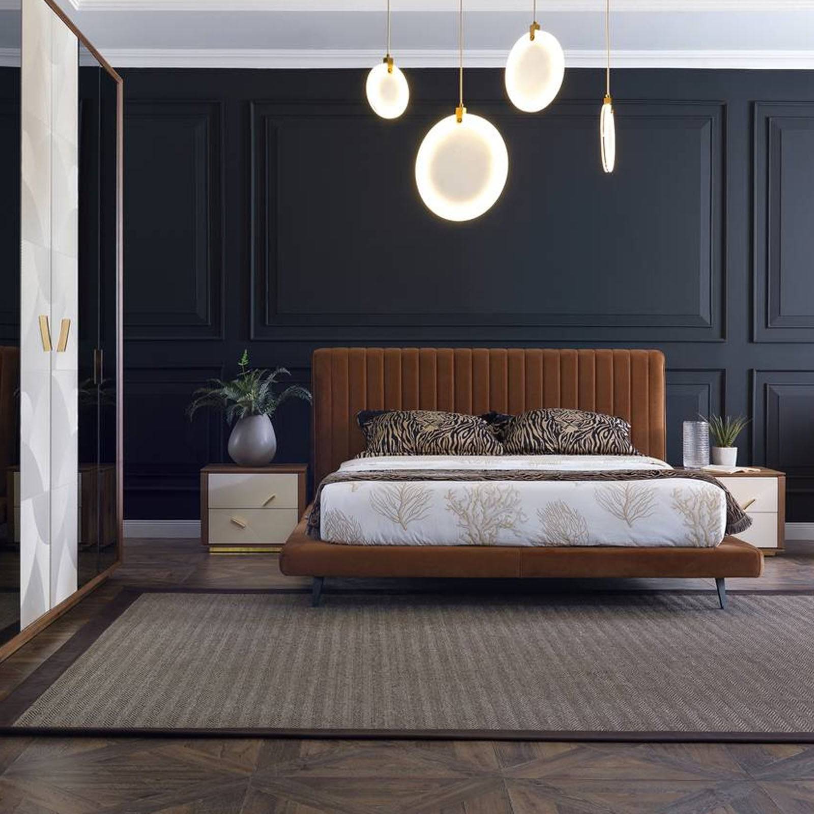 Pena Queen Size Bedstead Pena-Bed006 - Bedsteads - ebarza Furniture UAE | Shop Modern Furniture in Abu Dhabi & Dubai - مفروشات ايبازرا في الامارات | تسوق اثاث عصري وديكورات مميزة في دبي وابوظبي