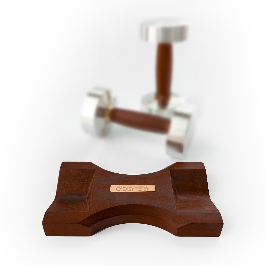 Ebarza Stainless Walnut Dumbbell Tray 1-16kg PRO-GMYLT00-3 - Home Decor Figurines - ebarza Furniture UAE | Shop Modern Furniture in Abu Dhabi & Dubai - مفروشات ايبازرا في الامارات | تسوق اثاث عصري وديكورات مميزة في دبي وابوظبي