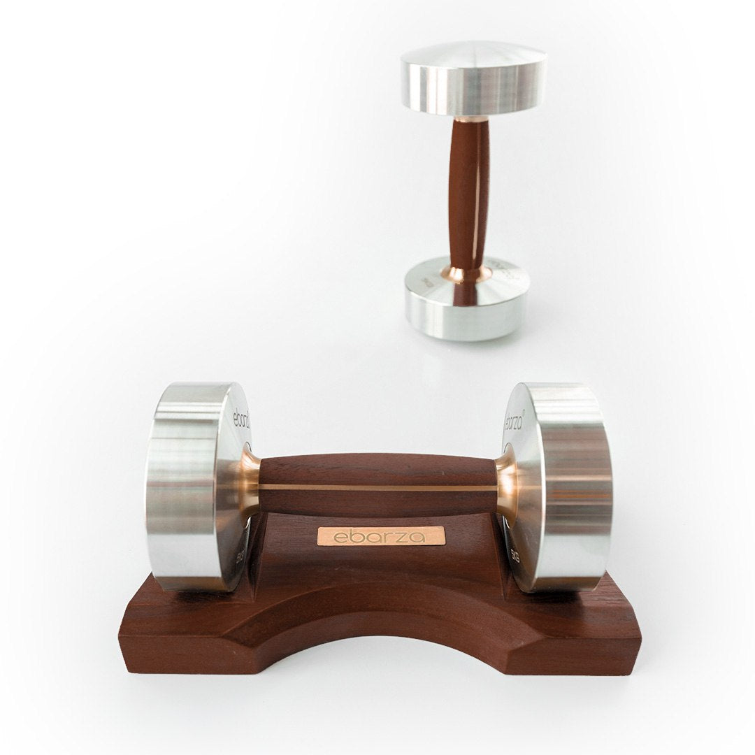 Ebarza Stainless Walnut Dumbbell Tray 1-16kg PRO-GMYLT00-3 - Home Decor Figurines - ebarza Furniture UAE | Shop Modern Furniture in Abu Dhabi & Dubai - مفروشات ايبازرا في الامارات | تسوق اثاث عصري وديكورات مميزة في دبي وابوظبي