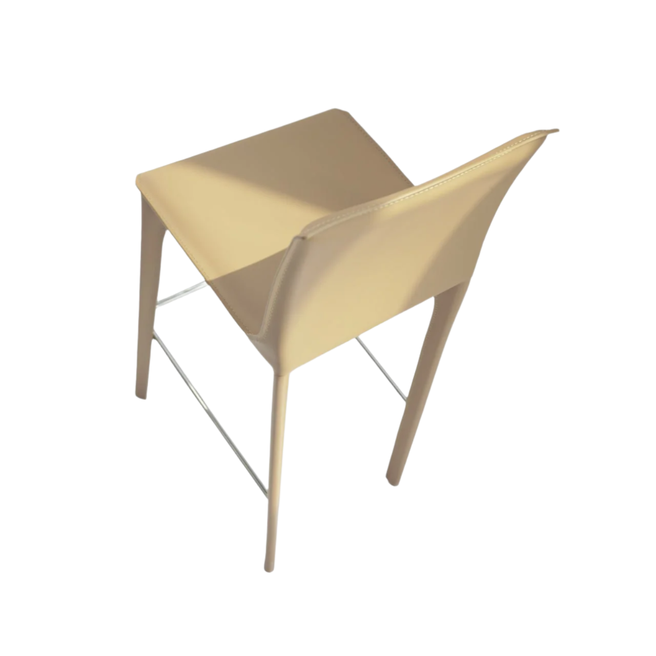 Mycroft Saddle Leather Bar Stool MLL-B43-khaki - Bar Stools - ebarza Furniture UAE | Shop Modern Furniture in Abu Dhabi & Dubai - مفروشات ايبازرا في الامارات | تسوق اثاث عصري وديكورات مميزة في دبي وابوظبي