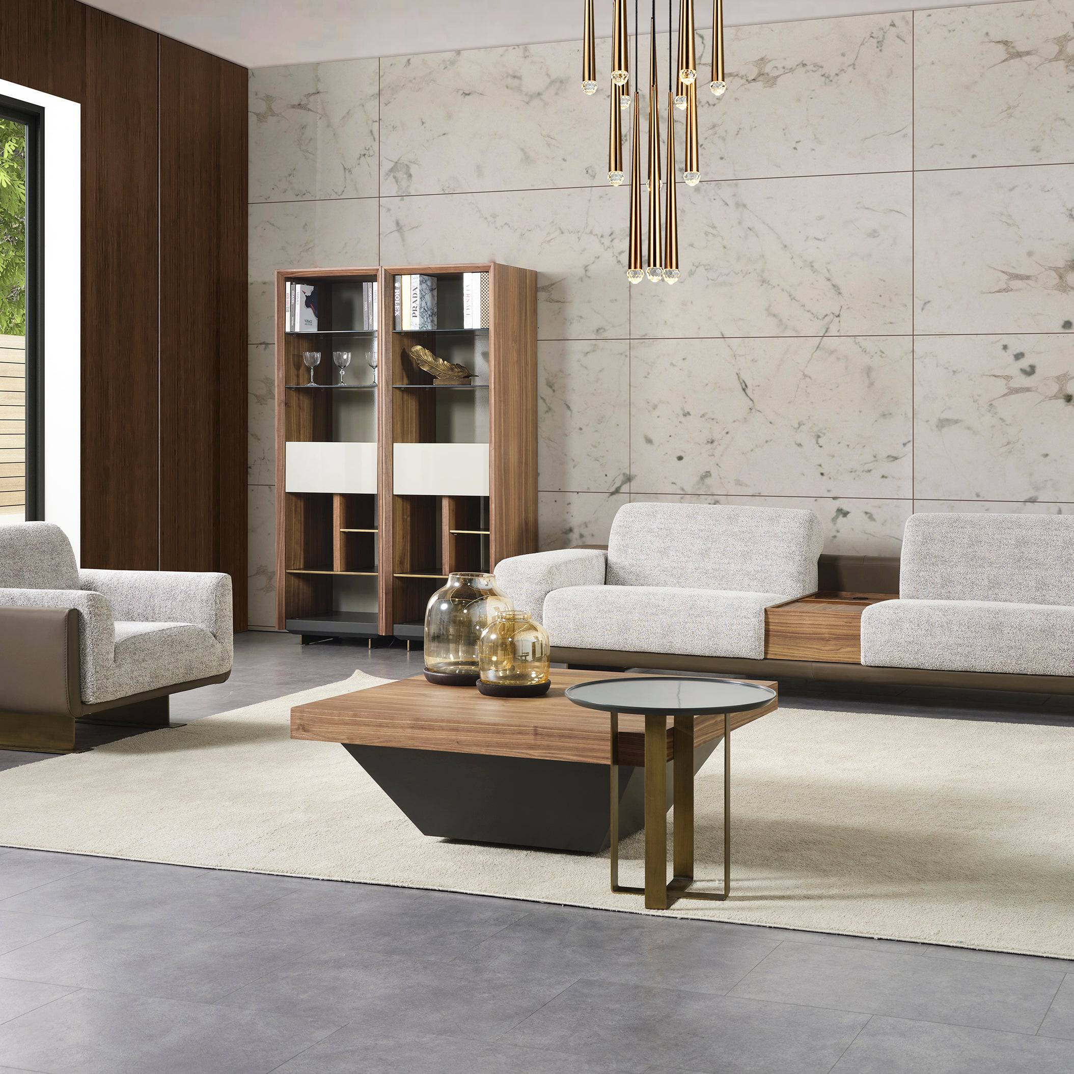 Display Item - Pietra Kristal Round Side Table Krstl-St Nakheel - DISPLAY ITEM - ebarza Furniture UAE | Shop Modern Furniture in Abu Dhabi & Dubai - مفروشات ايبازرا في الامارات | تسوق اثاث عصري وديكورات مميزة في دبي وابوظبي