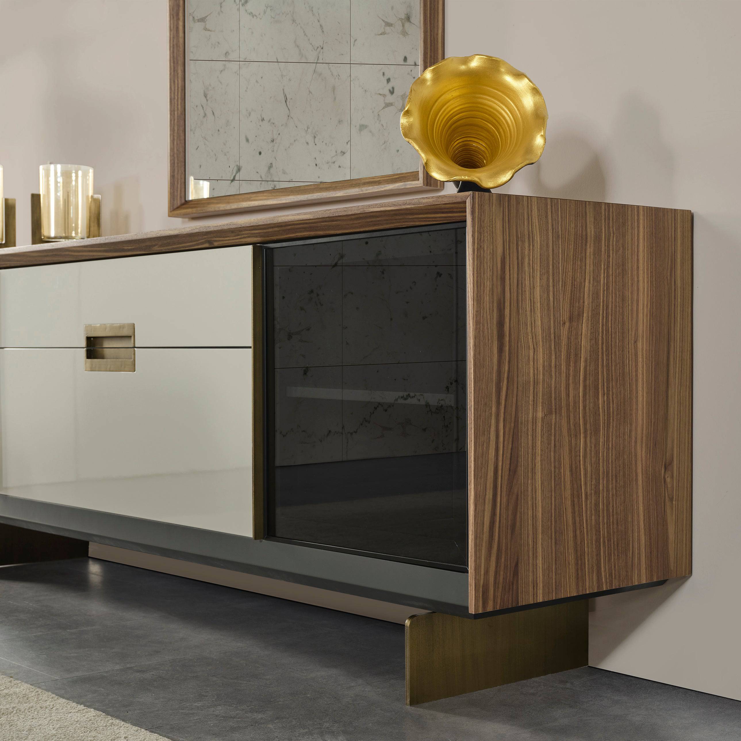 Pietra Kristal Sideboard And Mirror Krstl-Sbcnsl - Sideboards - ebarza Furniture UAE | Shop Modern Furniture in Abu Dhabi & Dubai - مفروشات ايبازرا في الامارات | تسوق اثاث عصري وديكورات مميزة في دبي وابوظبي